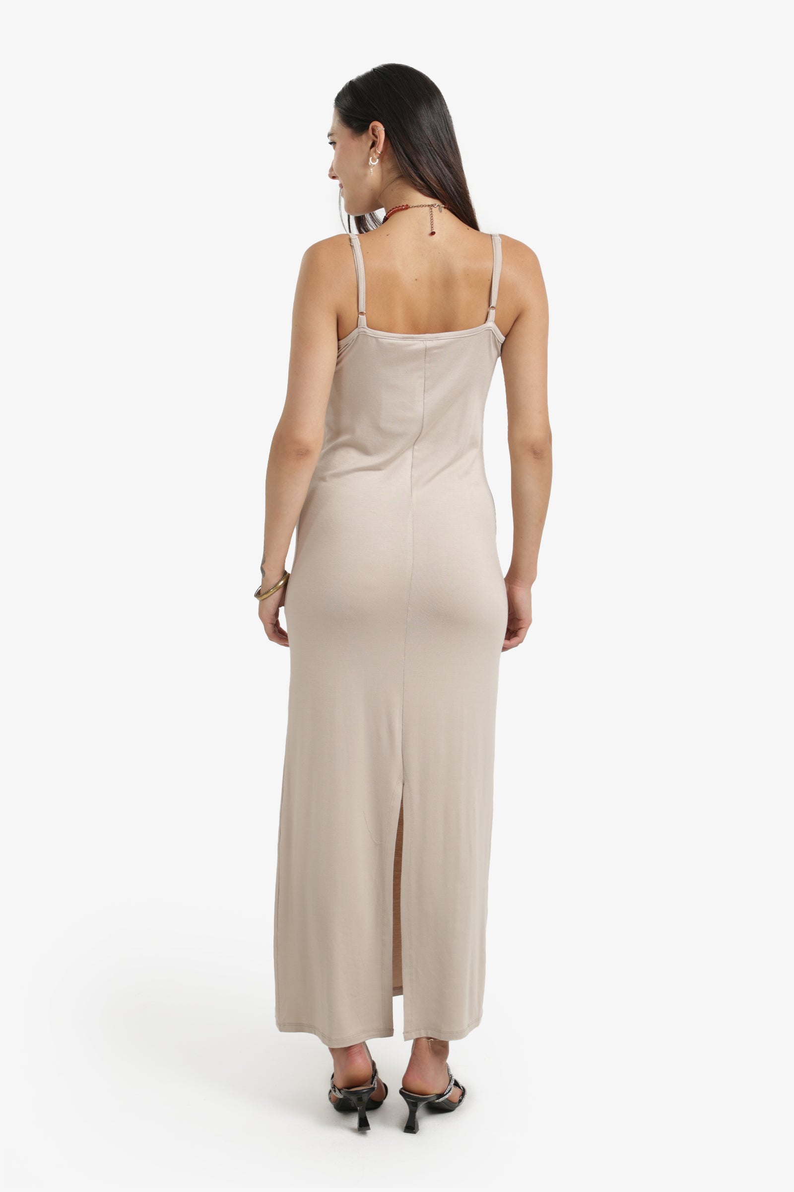 Plain Slim Fit Maxi Dress
