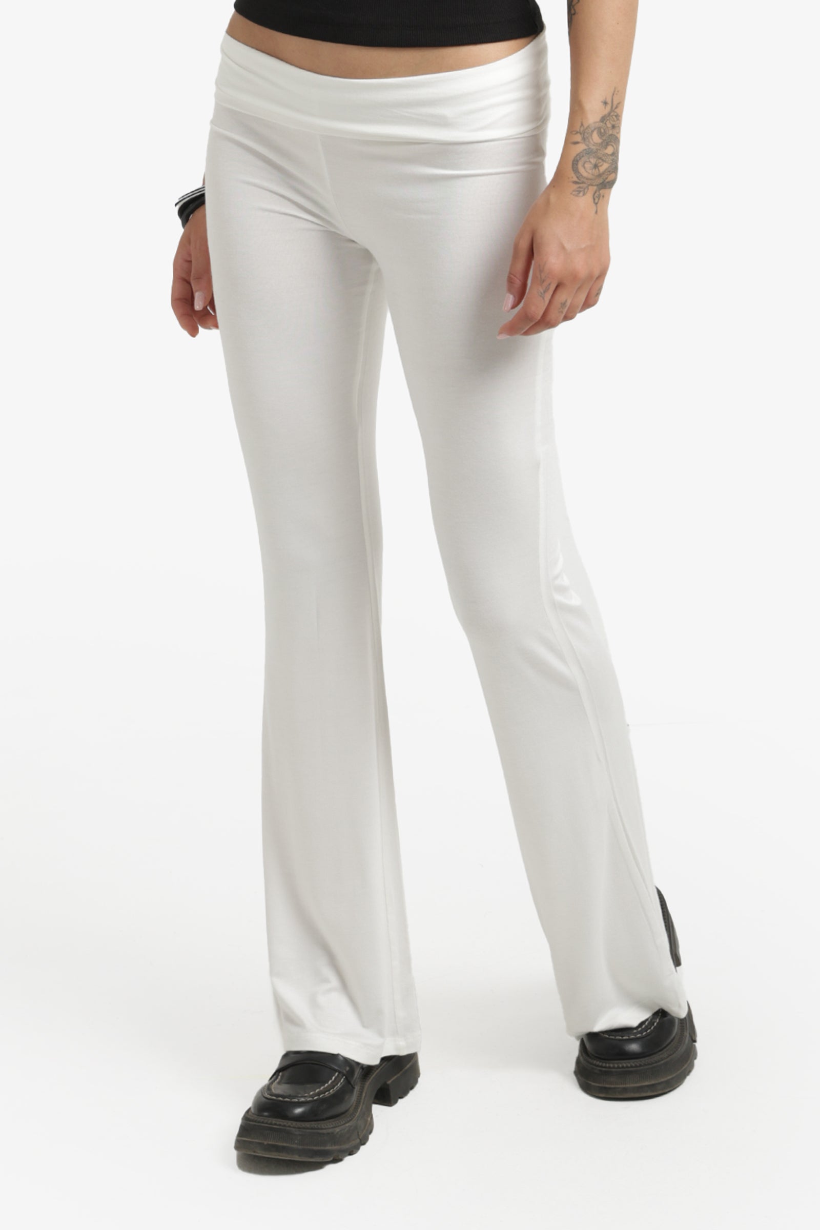 Elastic Waist Flare Pants