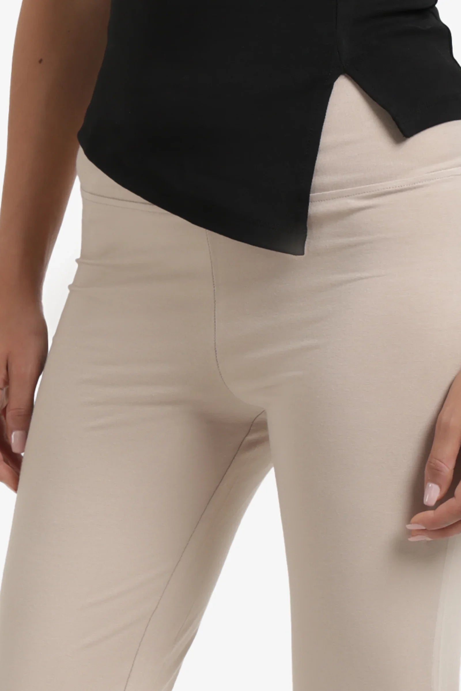 Elastic Waist Flare Pants