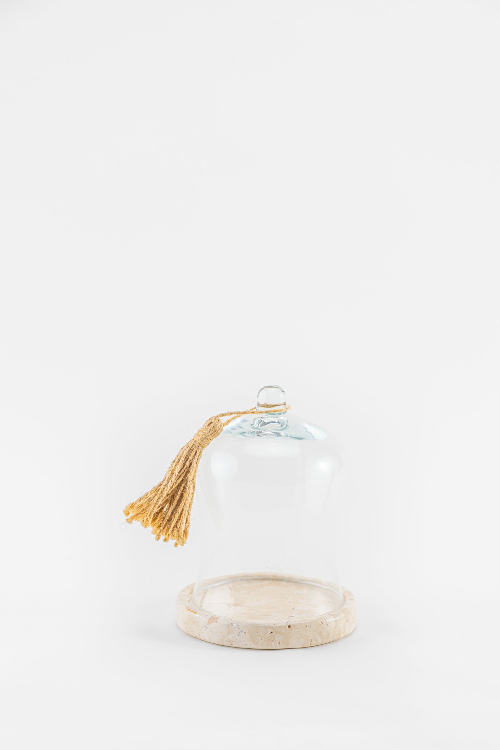 Glass Dome with Marble Base