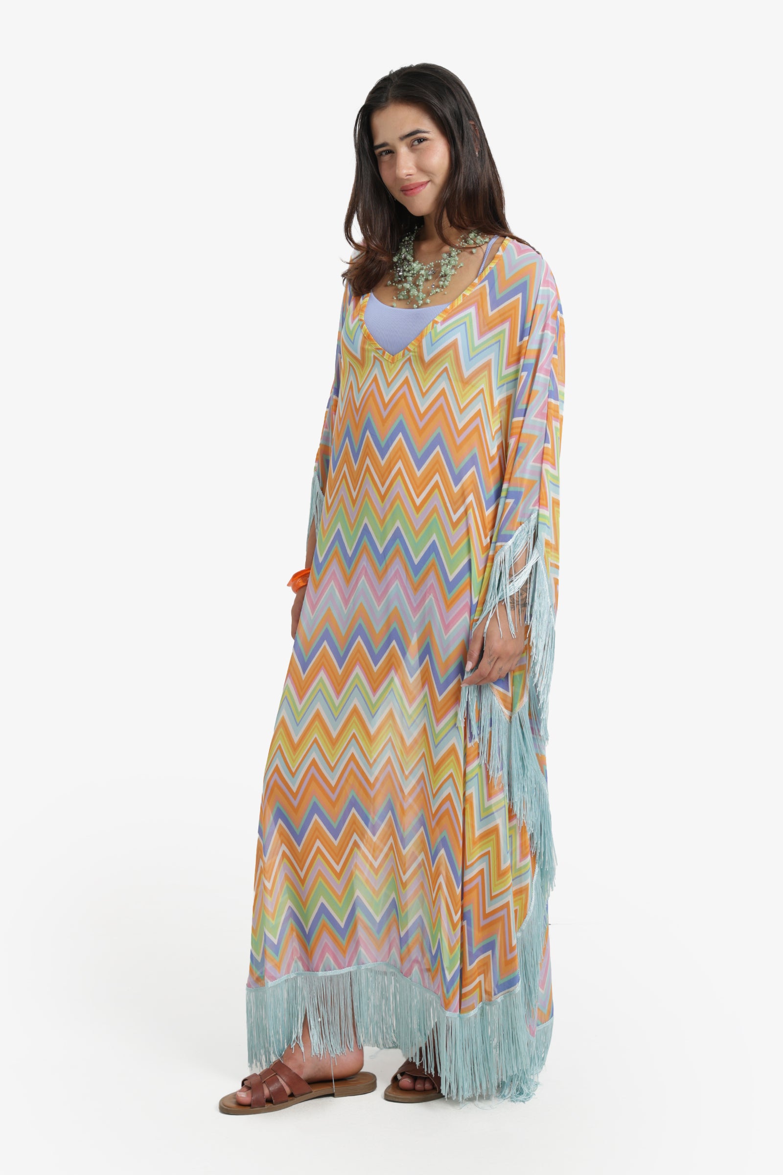 Relaxed Zigzag Beach Dress