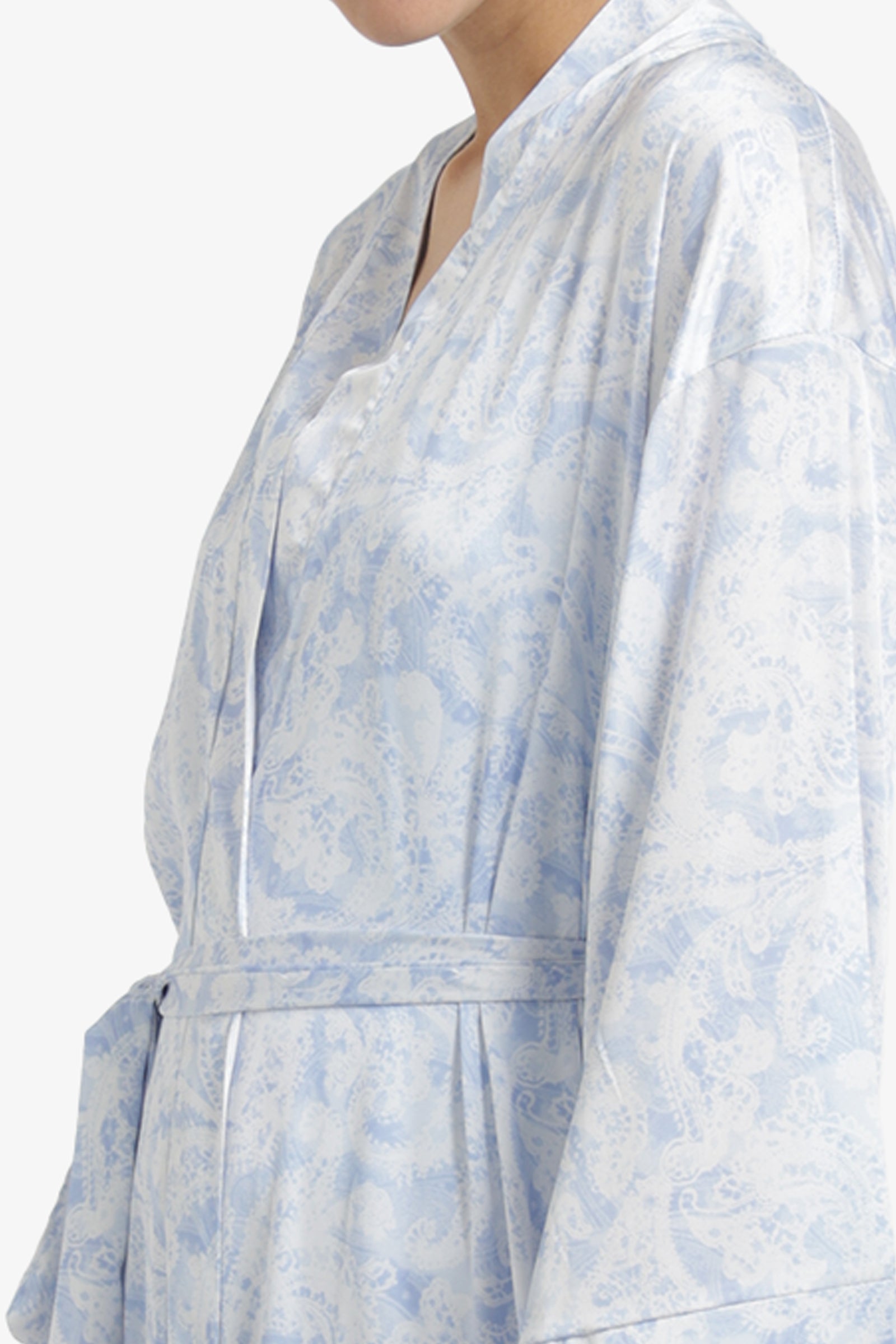 Printed Midi Satin Robe