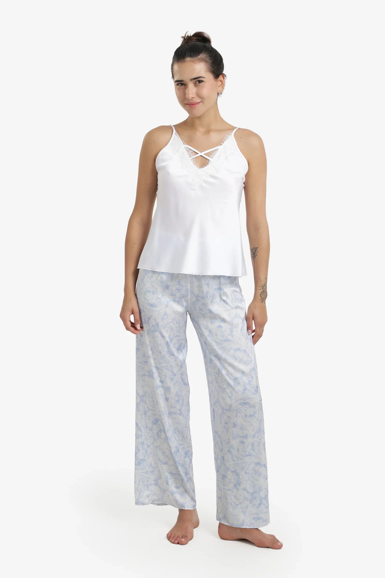 Criss-Cross V-Neck Pyjama Set