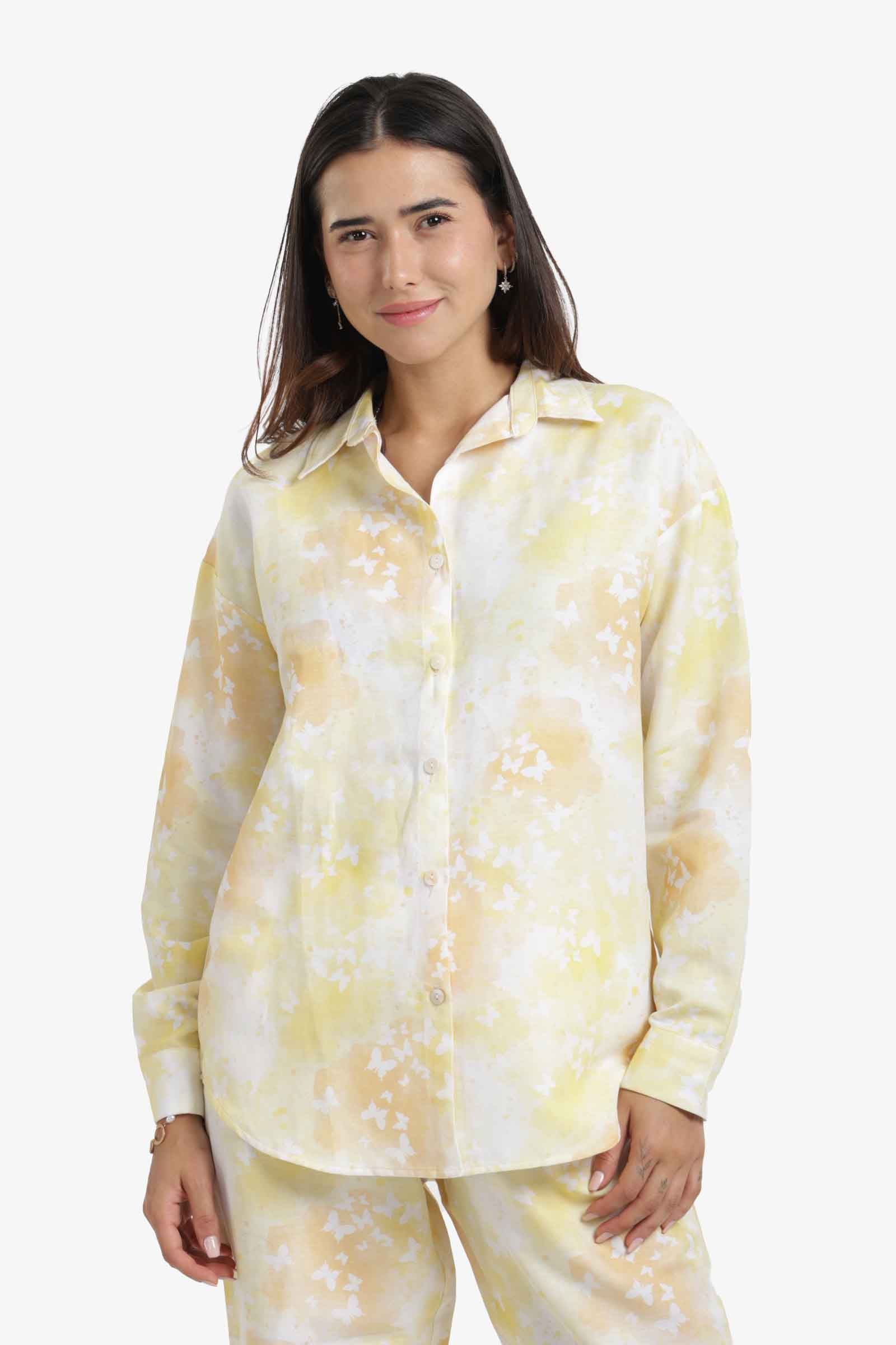 Self Pattern Beach Shirt