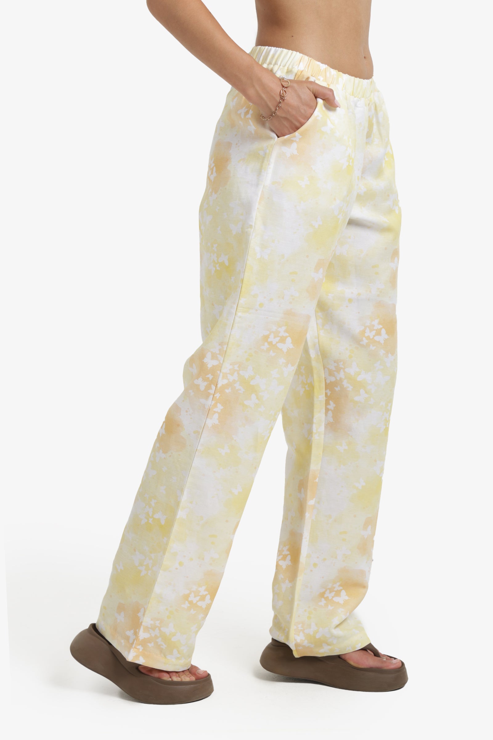 Self Pattern Beach Pants