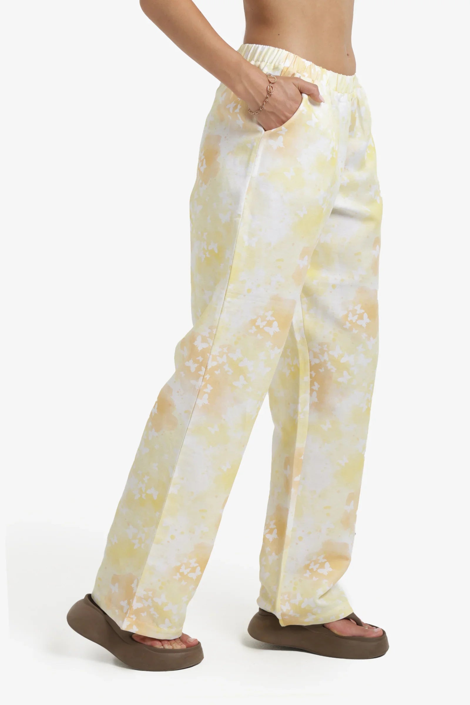 Self Pattern Beach Pants