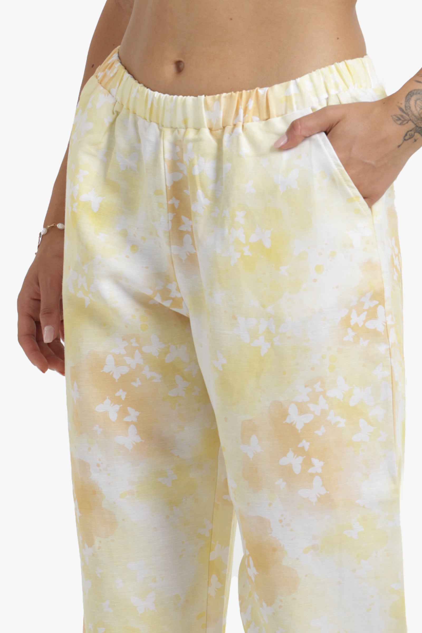 Self Pattern Beach Pants