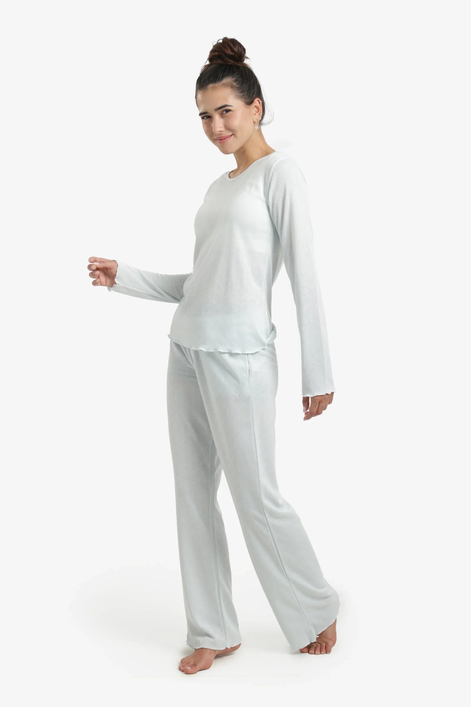 Self Pattern Pyjama Set