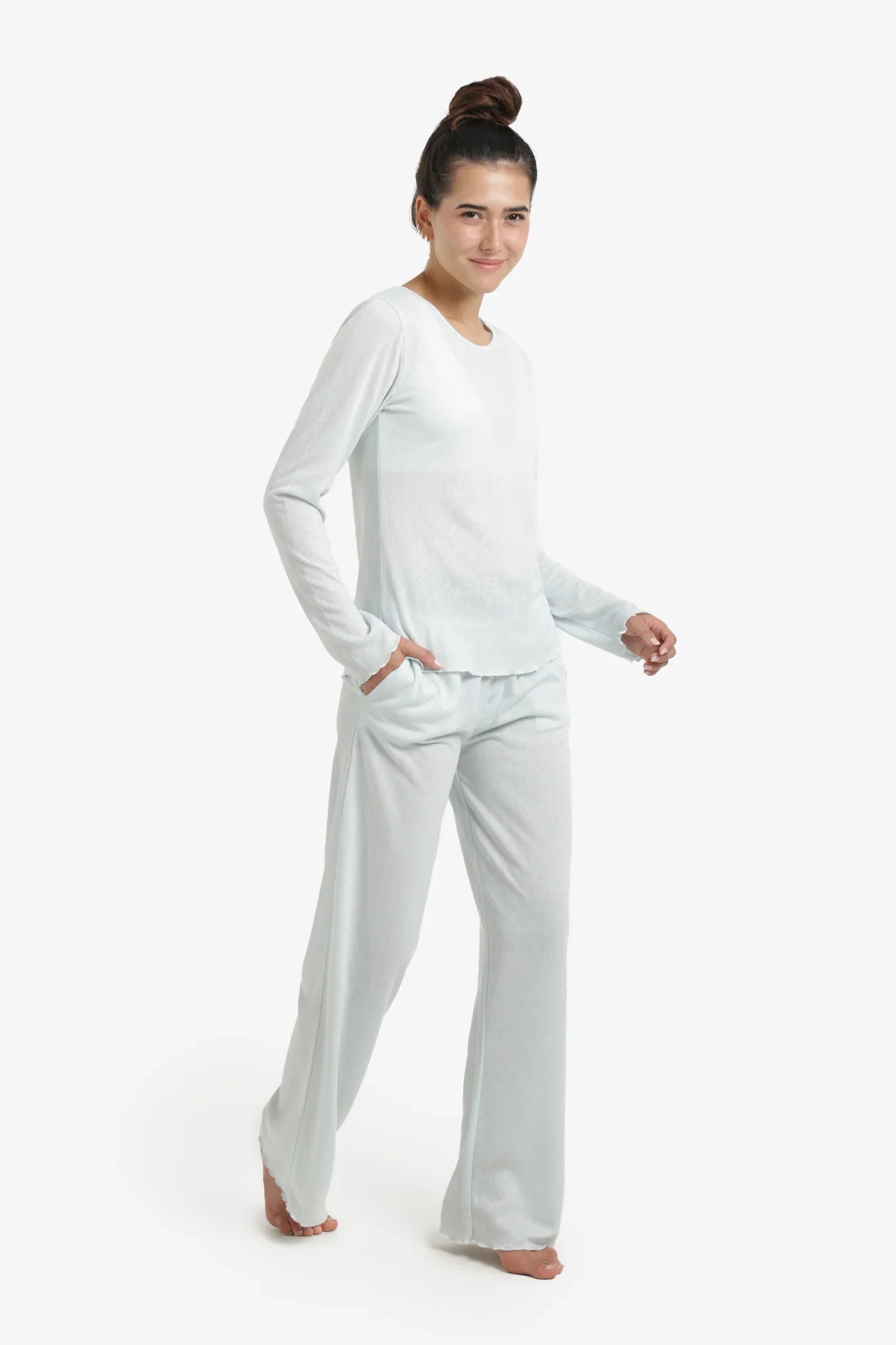 Self Pattern Pyjama Set