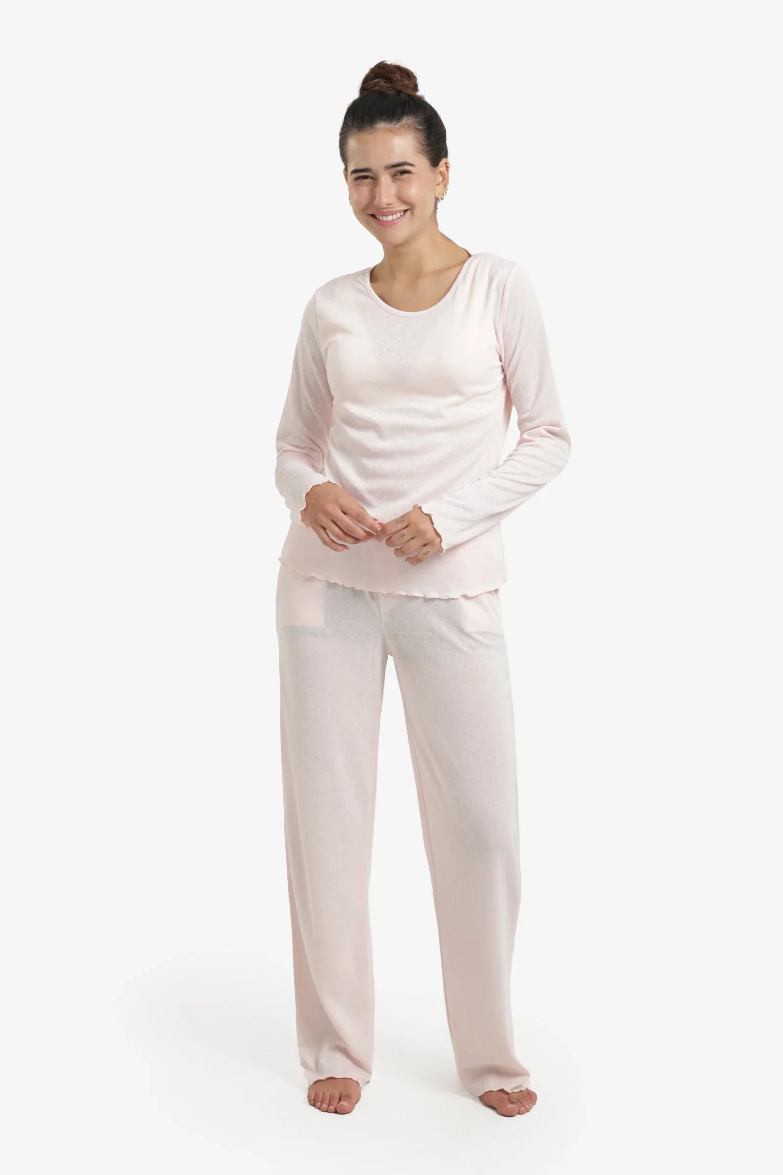 Self Pattern Pyjama Set