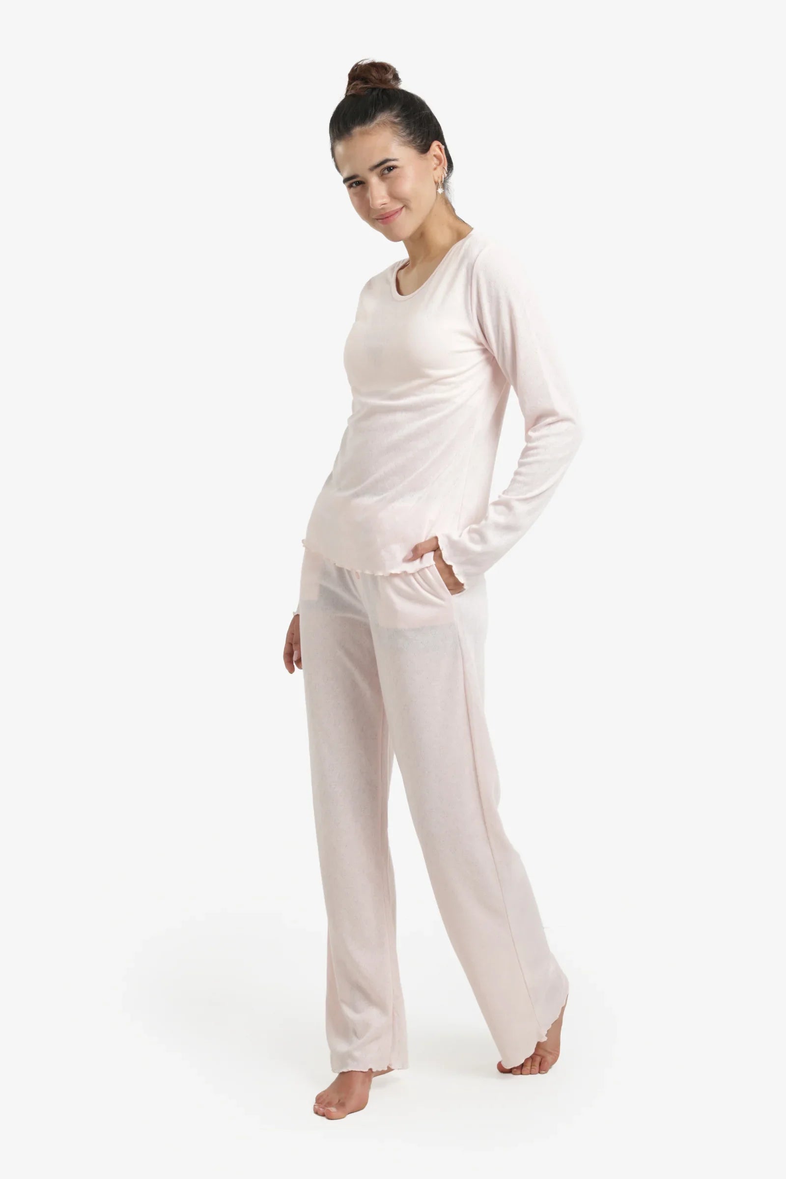 Self Pattern Pyjama Set