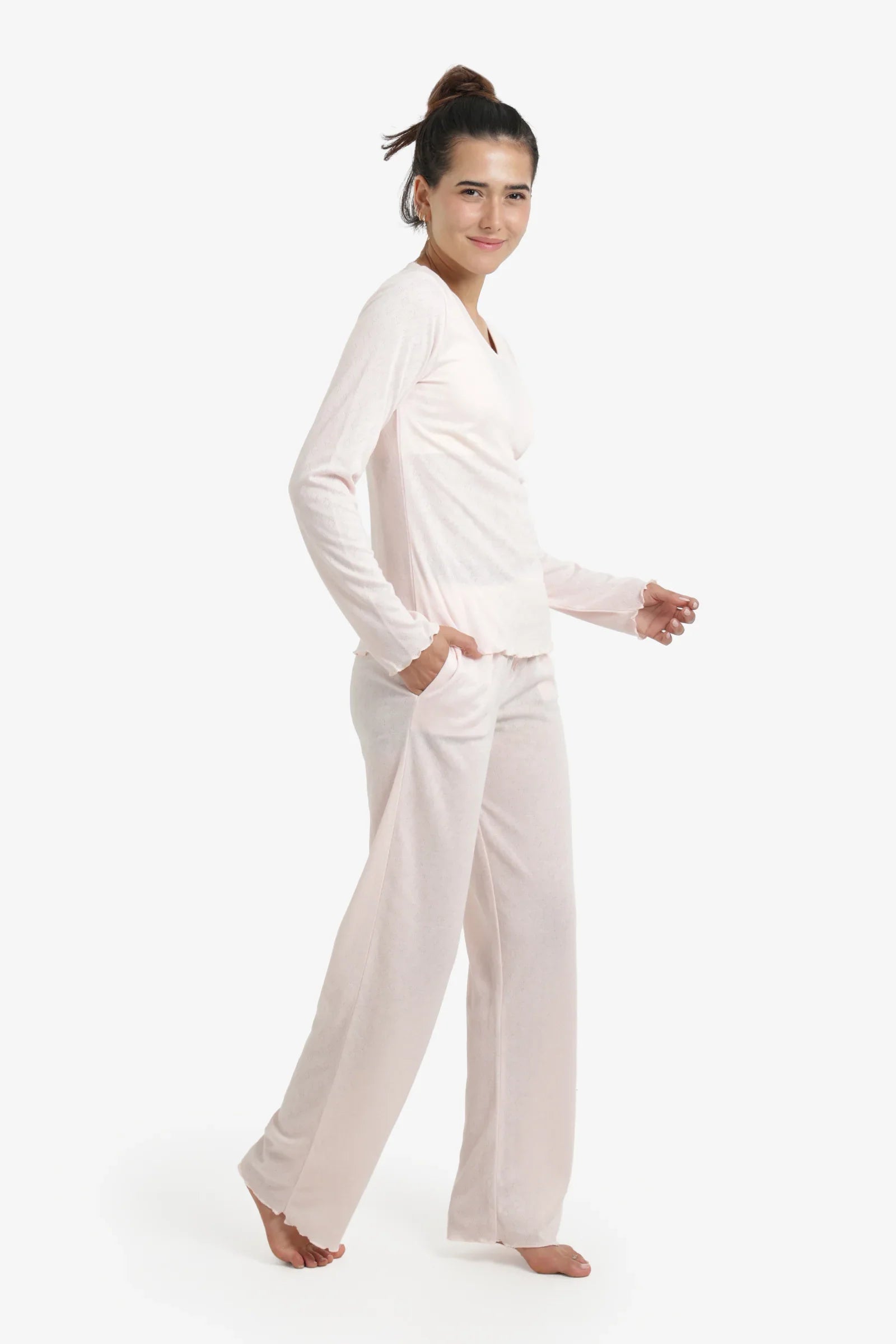 Self Pattern Pyjama Set