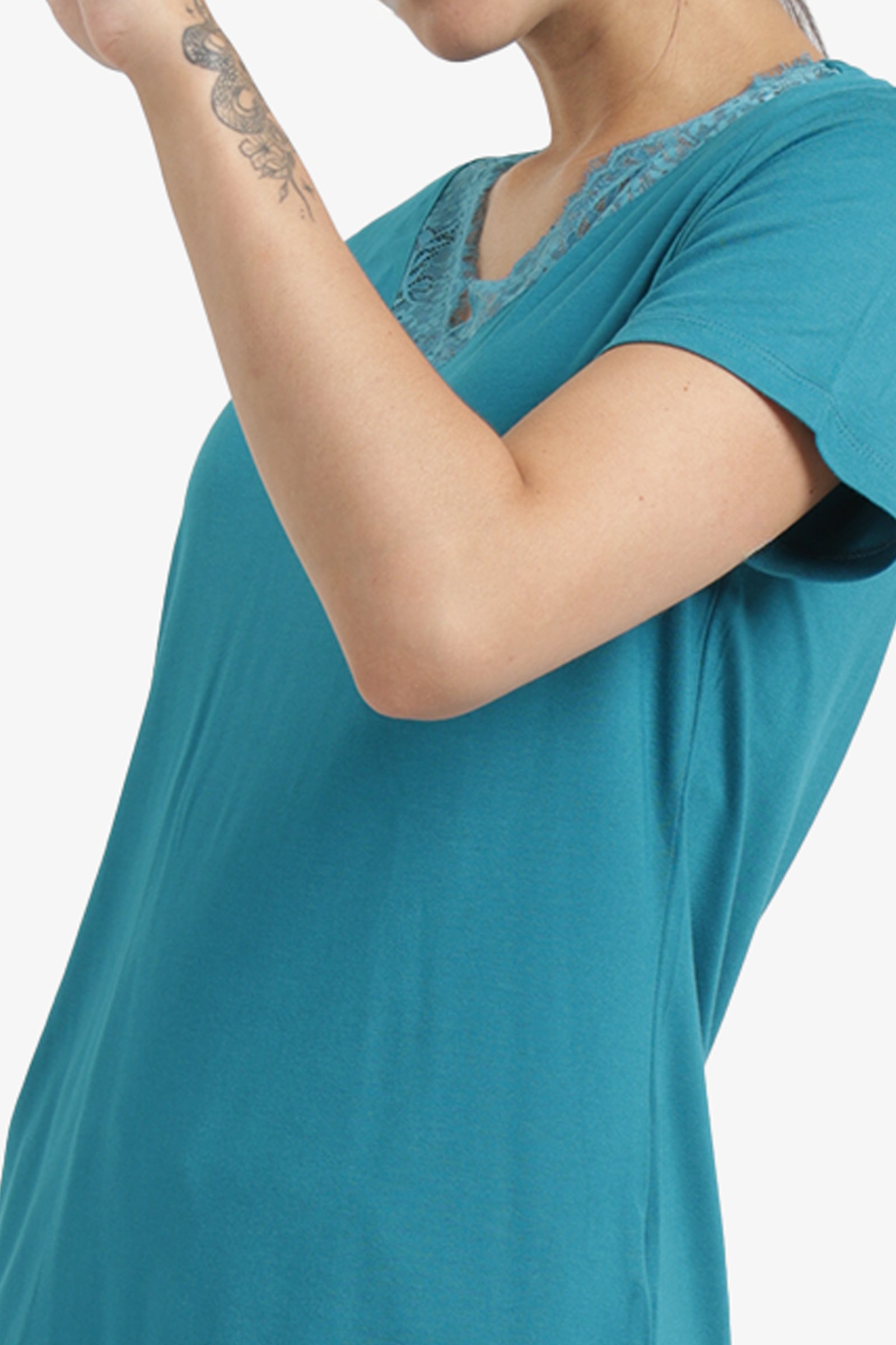 Pyjama Set with Lace Edges