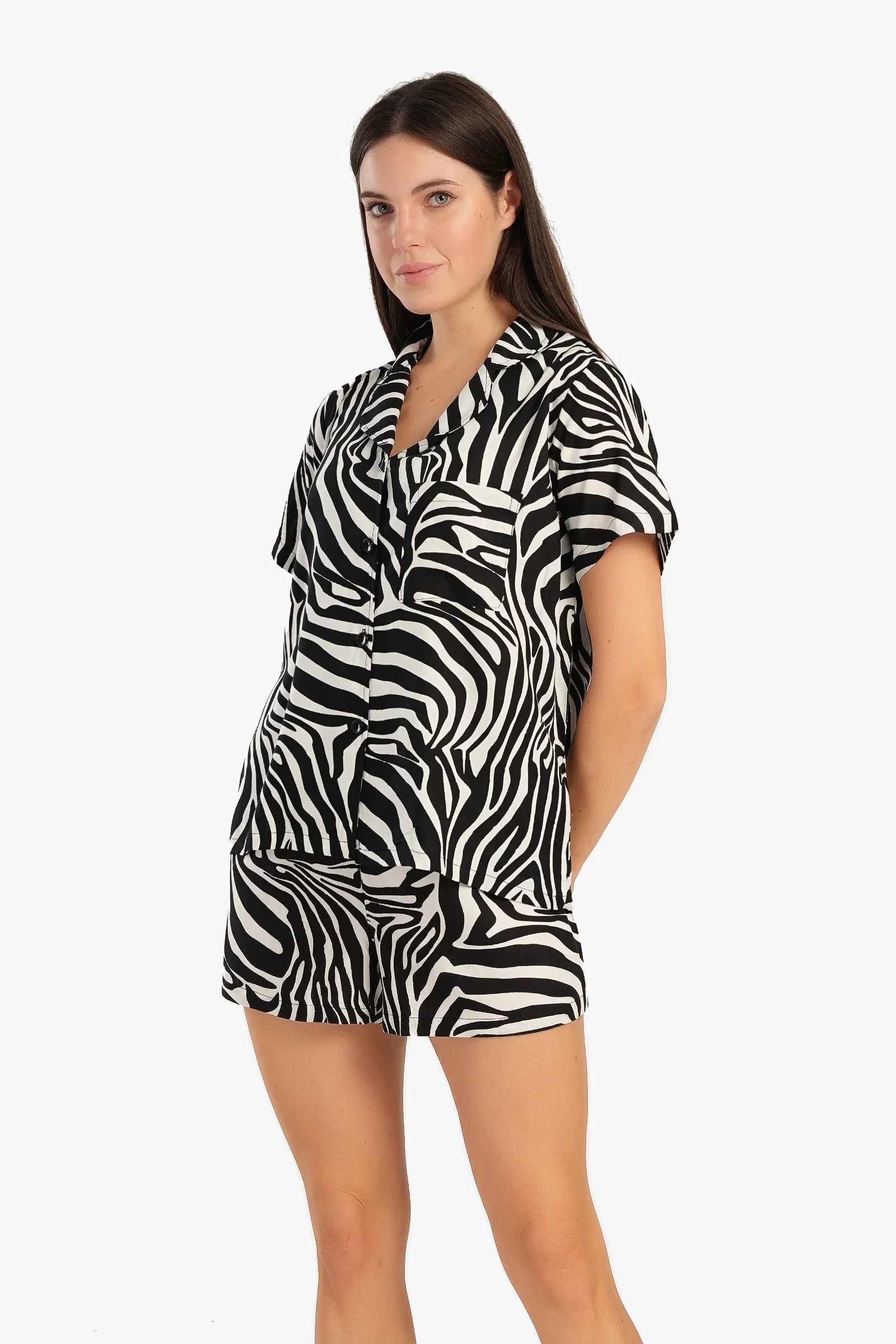Zebra Pattern Pyjama Set