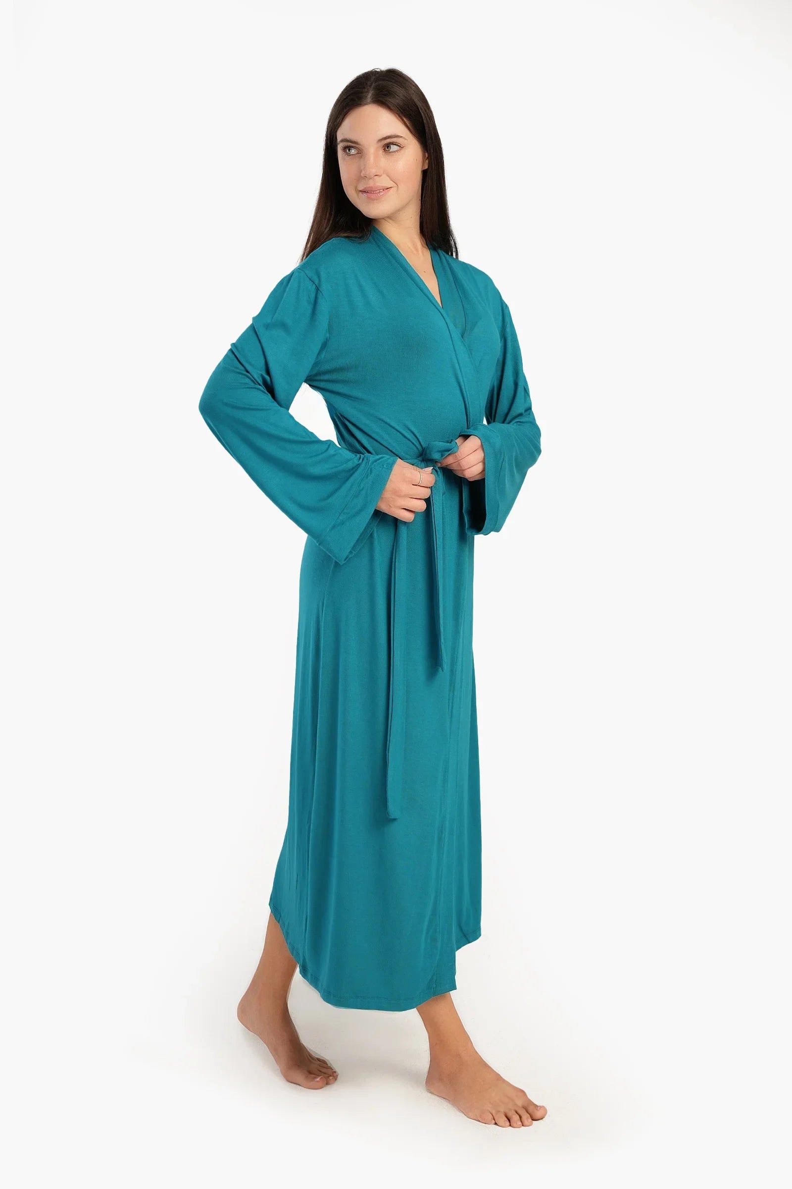 روب سادة بأكمام طويلة