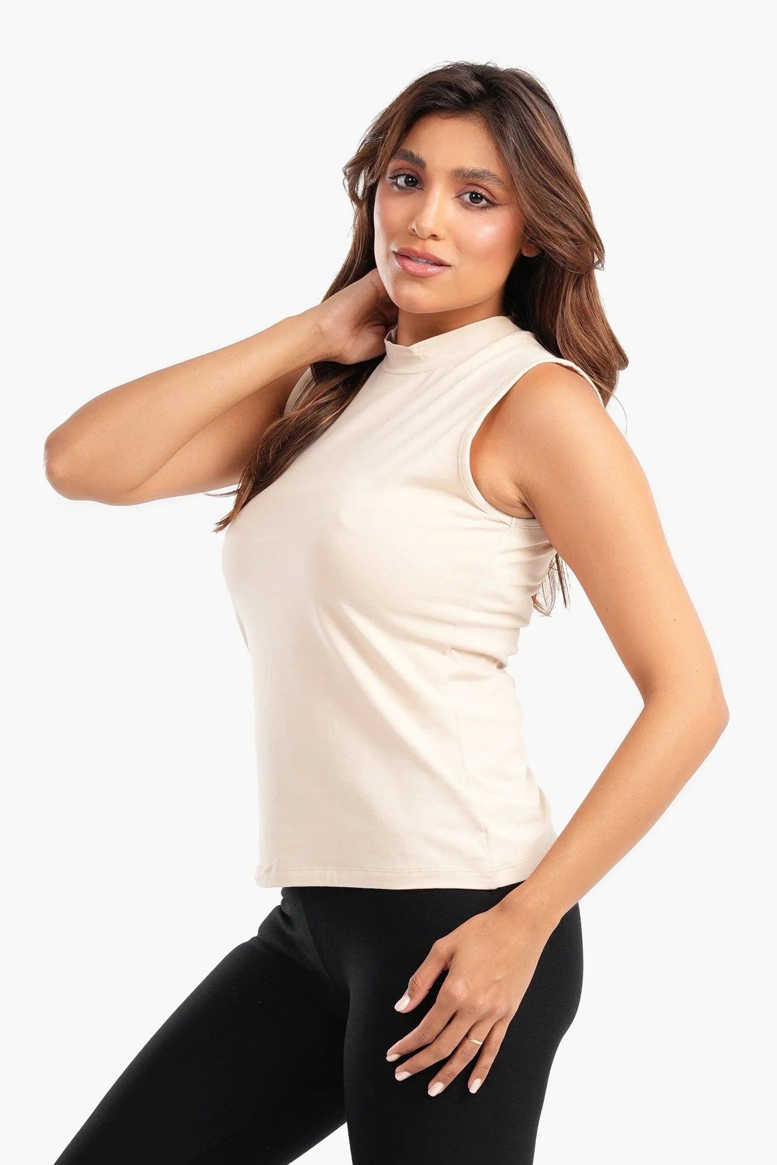 High Neck Slim Fit Top - Carina - كارينا