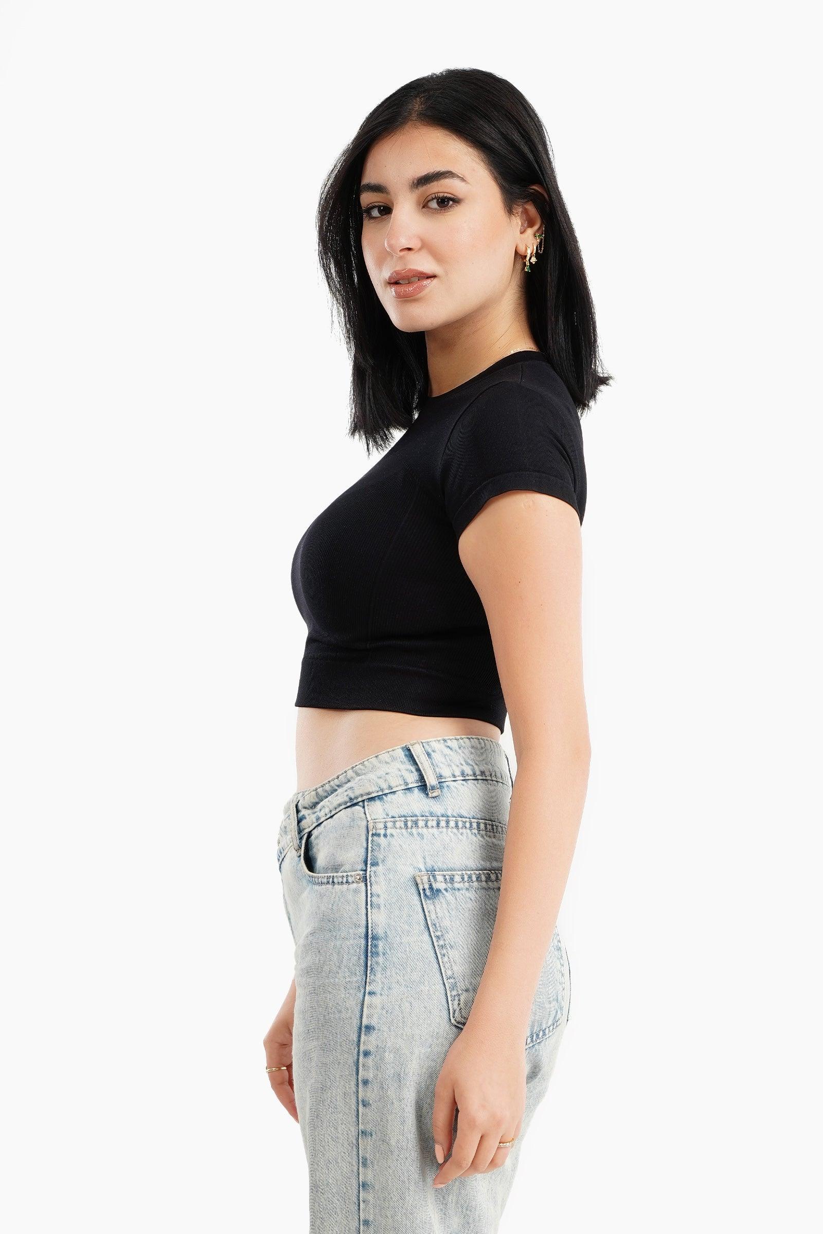 Short Sleeves Cropped Top - Carina - كارينا