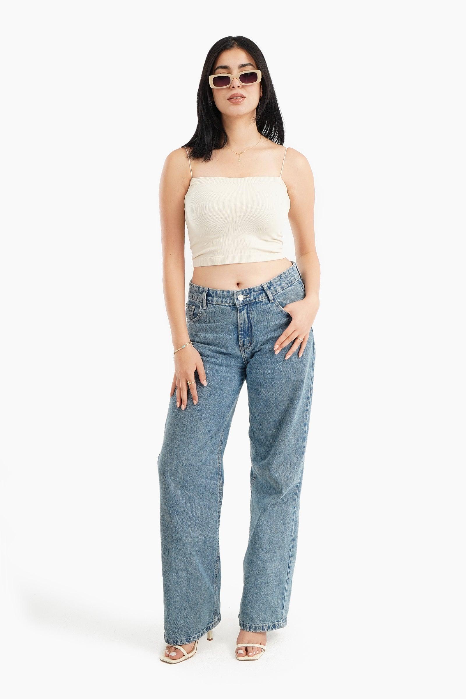 Spaghetti Straps Cropped Top - Carina - كارينا