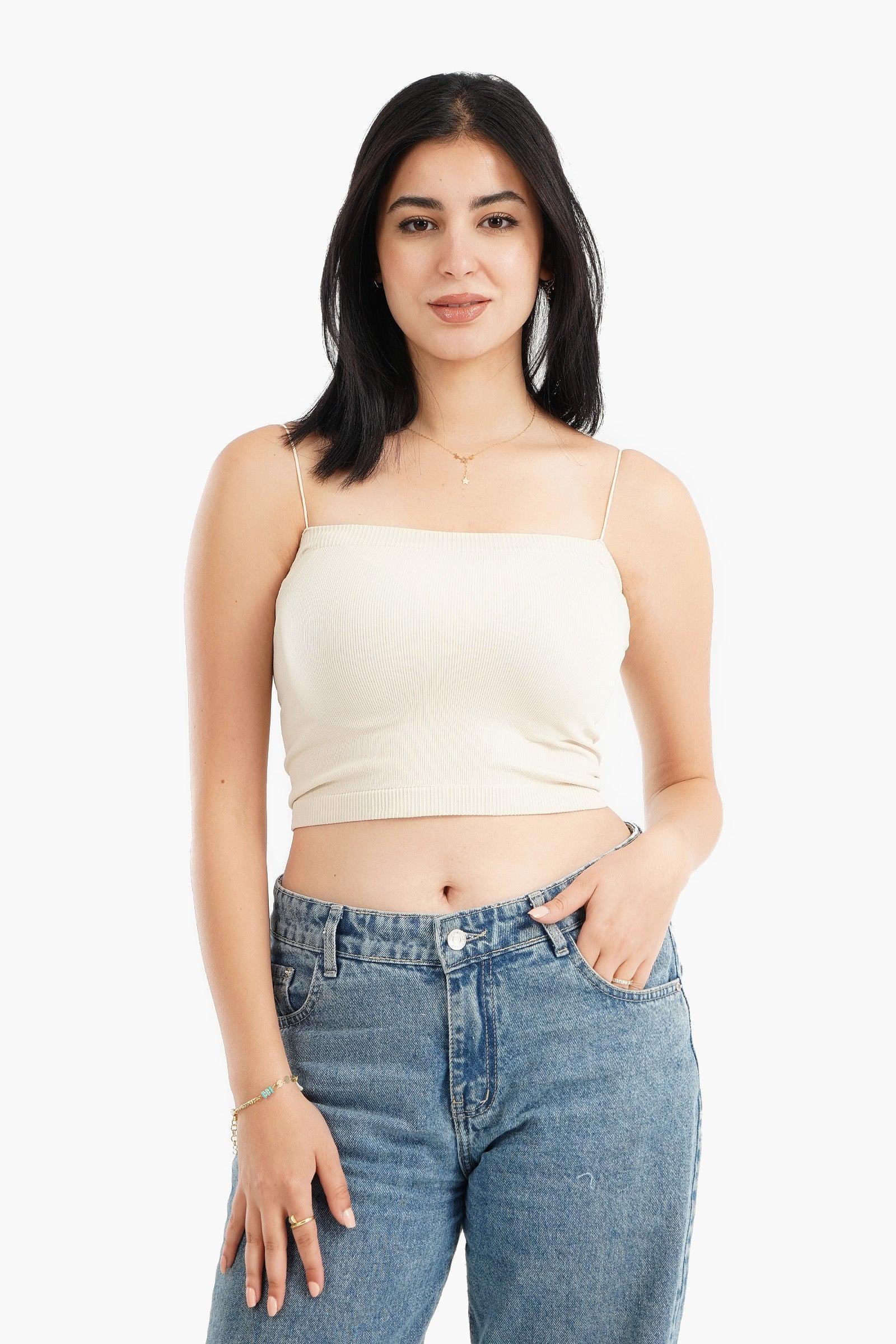 Spaghetti Straps Cropped Top - Carina - كارينا