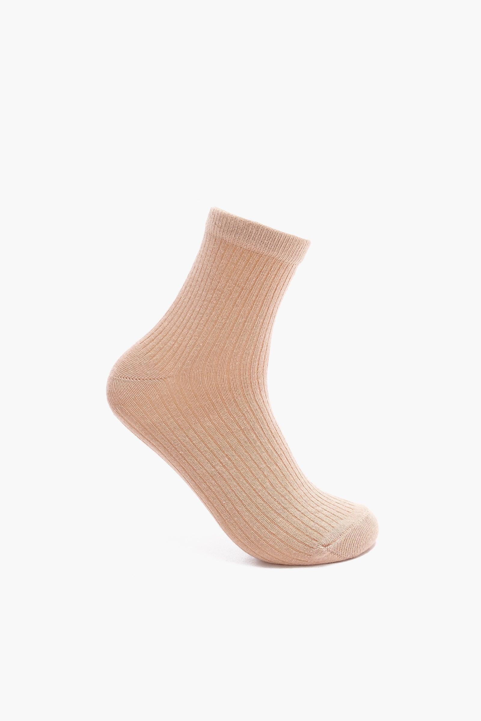 شرابات مضلعة بطول فوق الكاحل - 5 أزواج