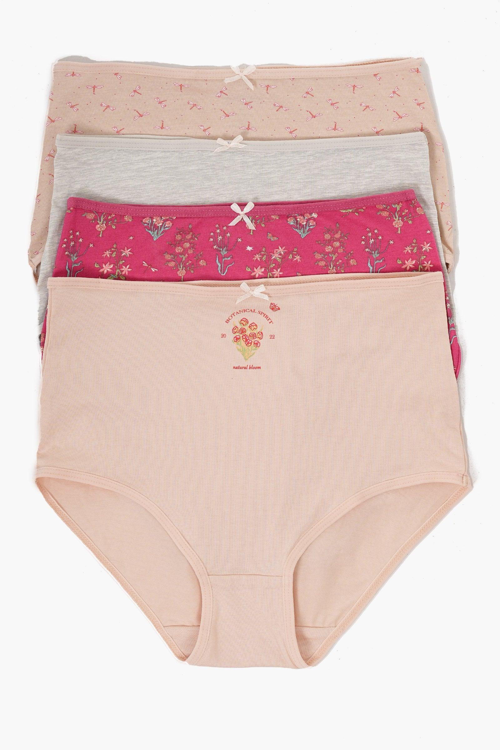 Pack of 7 Colored Full Brief Panties - Carina - كارينا