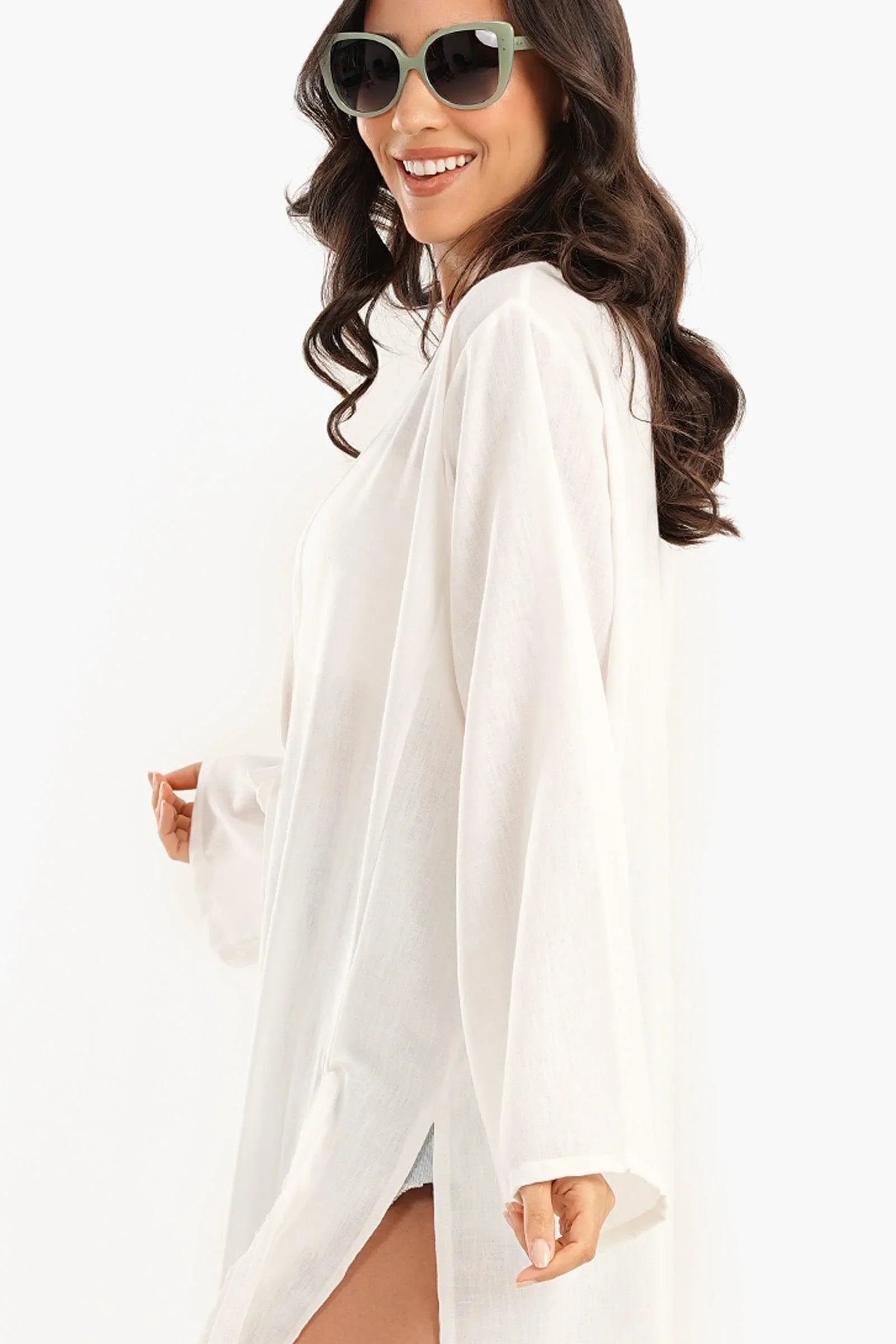 Beachwear Kimono with Fringes - Carina - كارينا