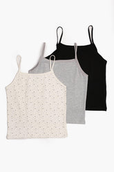 Pack of 3 Girly Cami Tops - Carina - كارينا