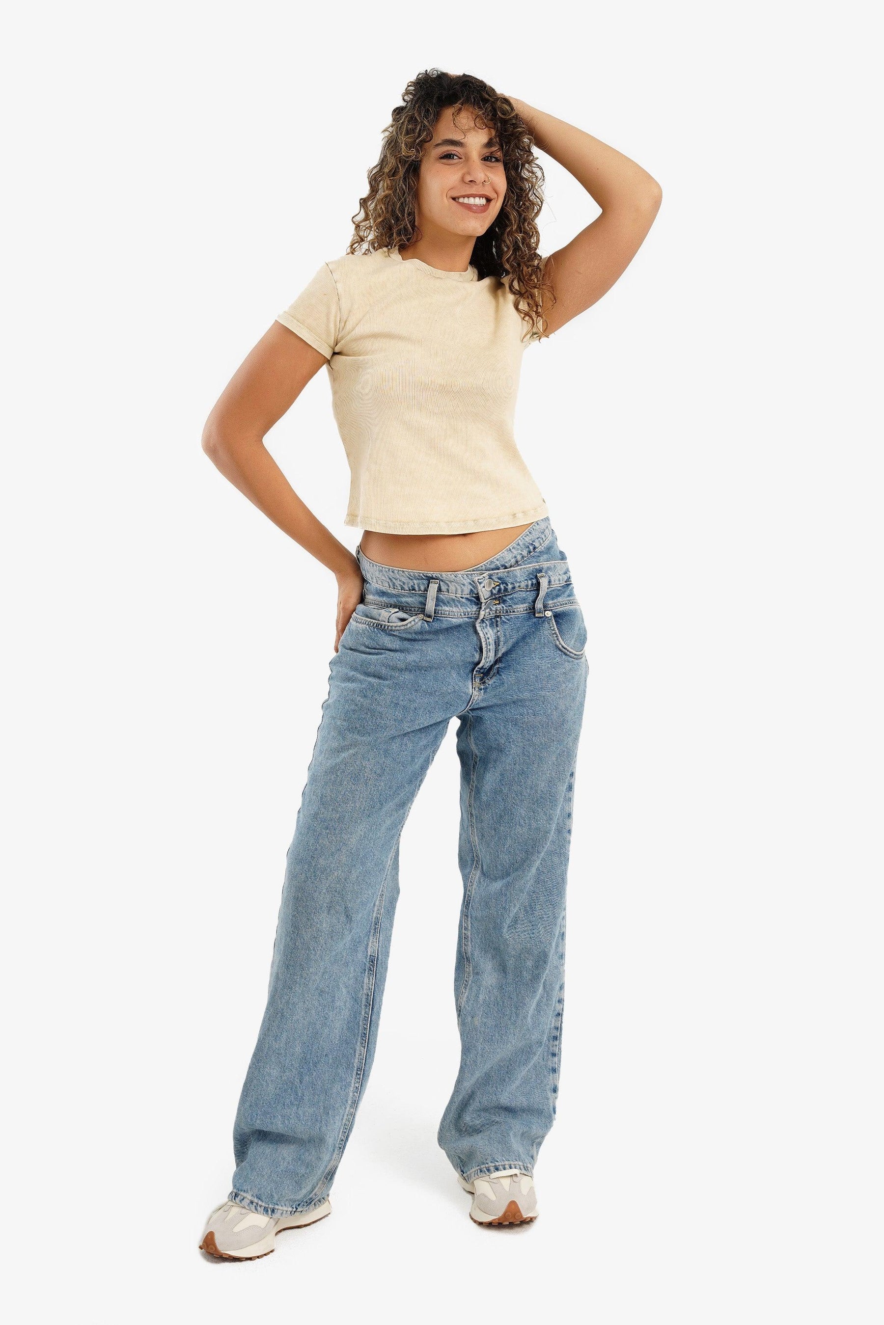 Cotton Ribbed Crop Top - Carina - كارينا