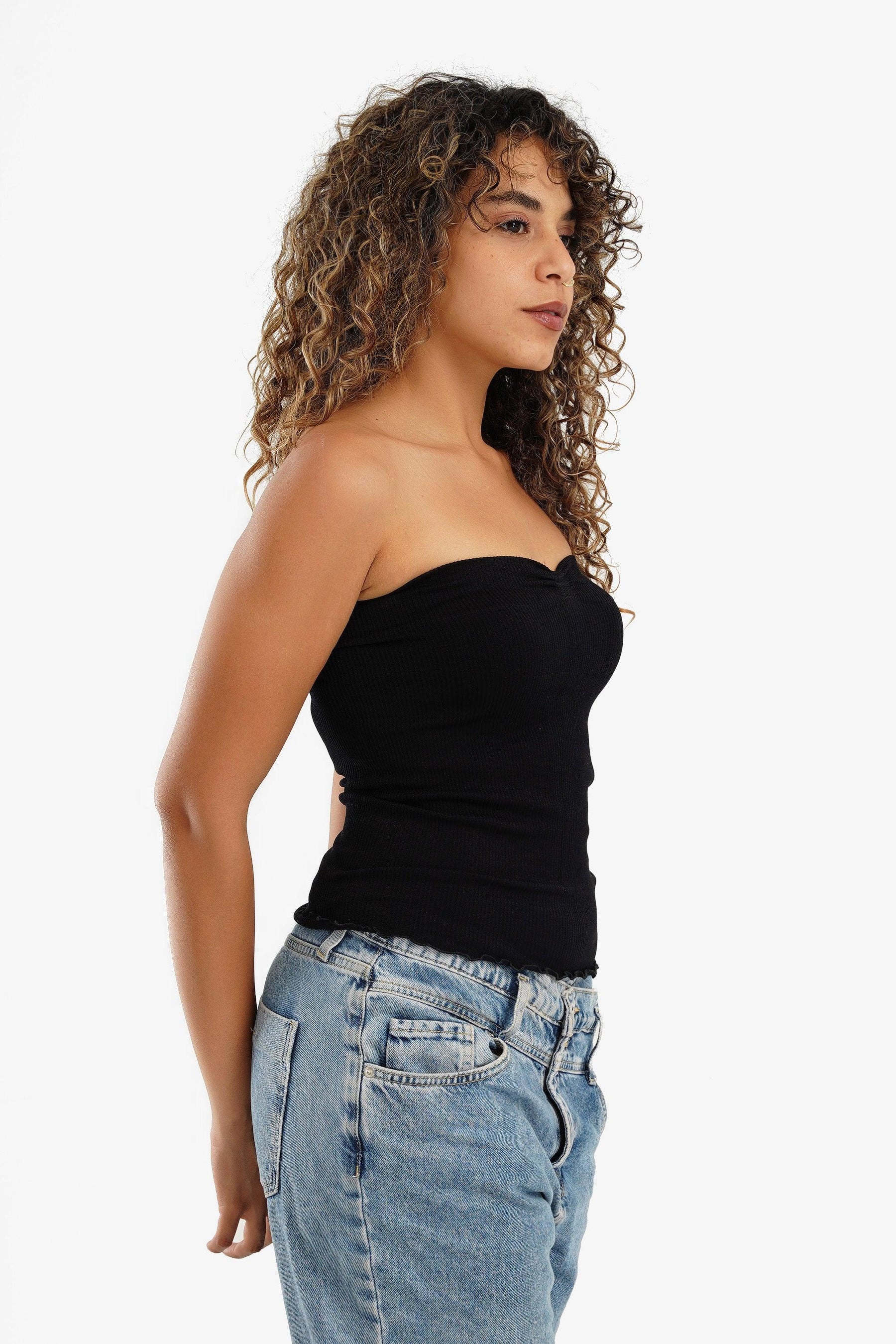 Strapless Ribbed Top - Carina - كارينا