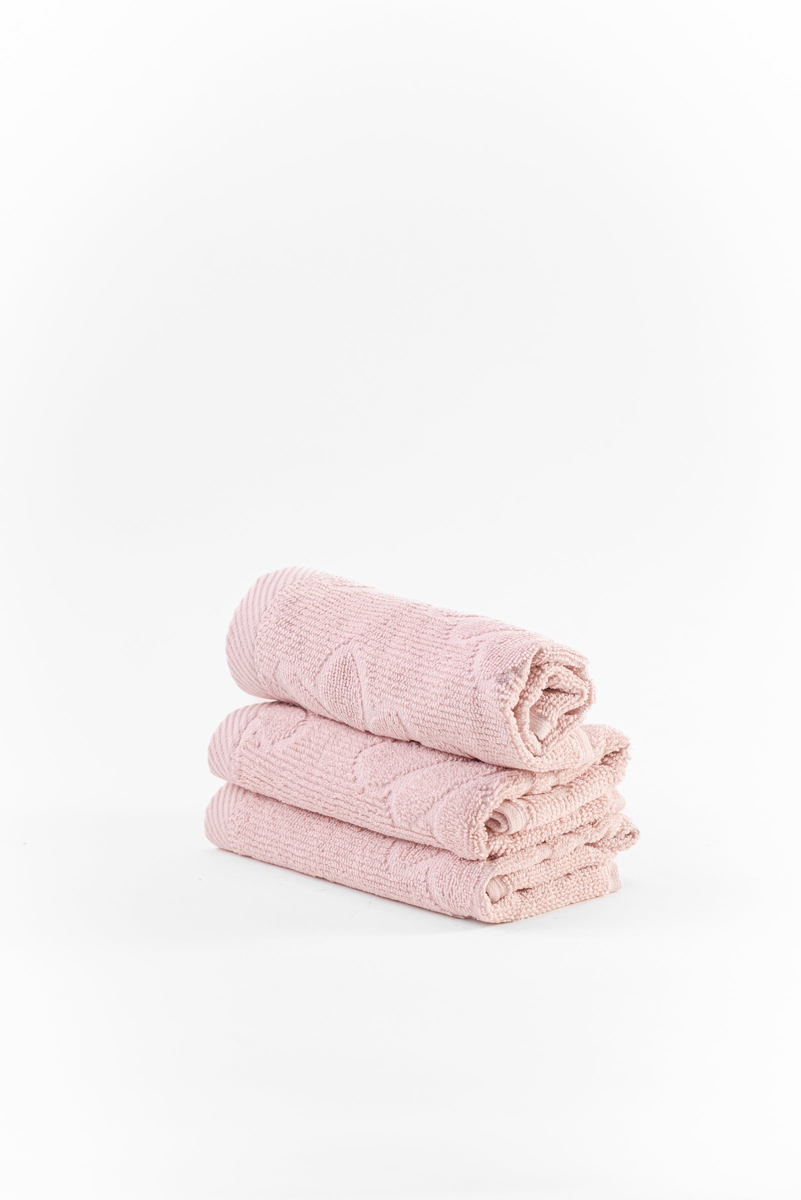 Flower Ribbed Towel Set - 3 Pcs