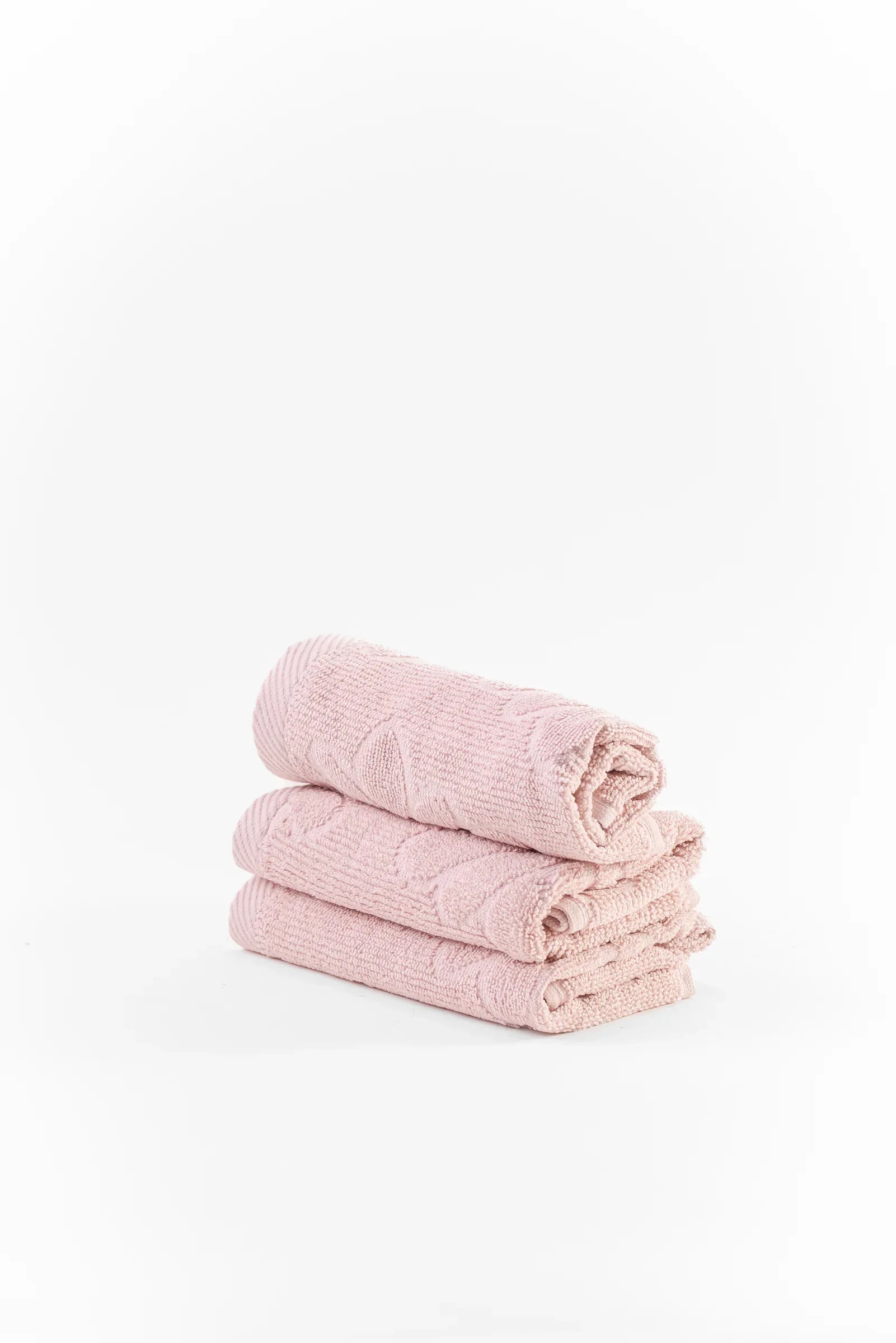 Flower Ribbed Towel Set - 3 Pcs