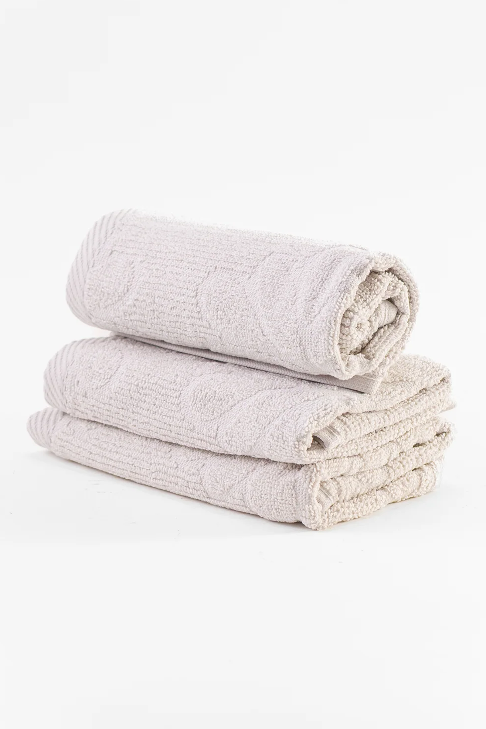 Flower Ribbed Towel Set - 3 Pcs