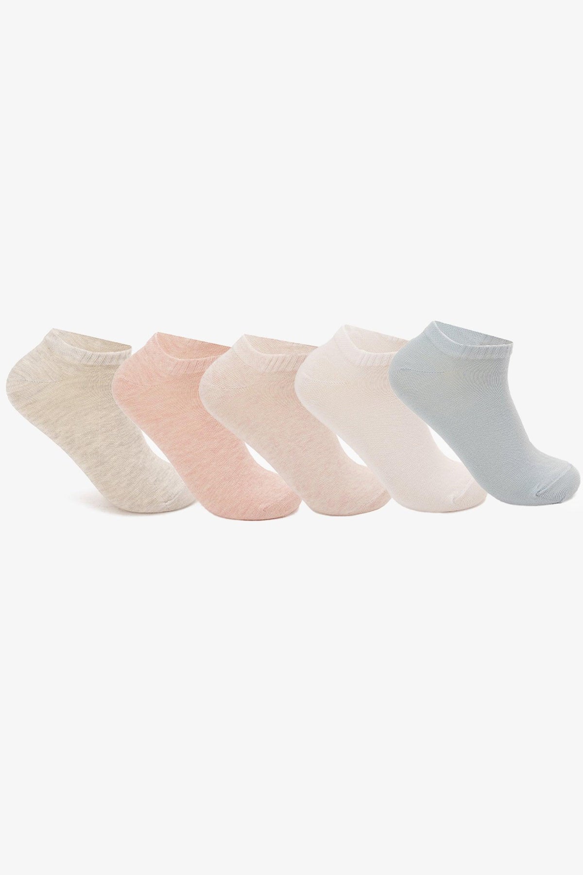 Cotton Ankle Socks - 5 Pairs