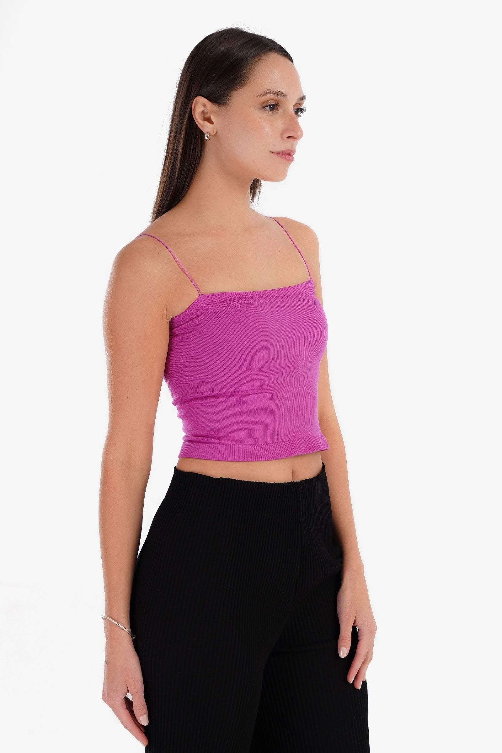 Spaghetti Straps Cropped Top - Carina - كارينا