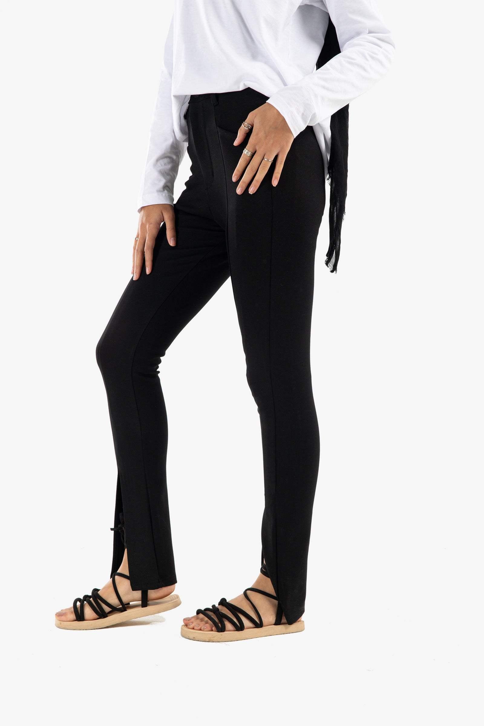 Black Jersey Skinny Pants - Carina - كارينا
