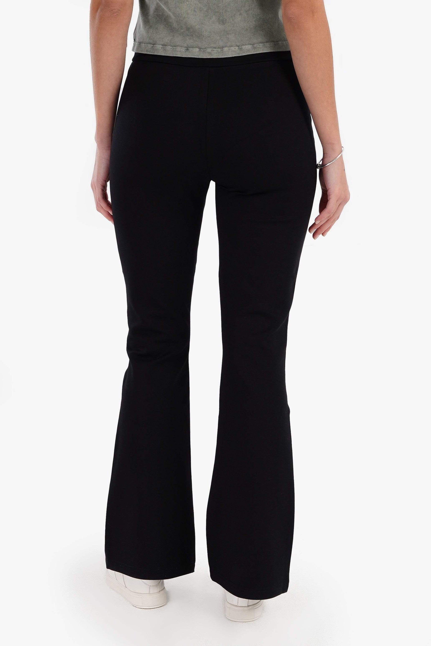 Black Pull On Flare Pants - Carina - كارينا