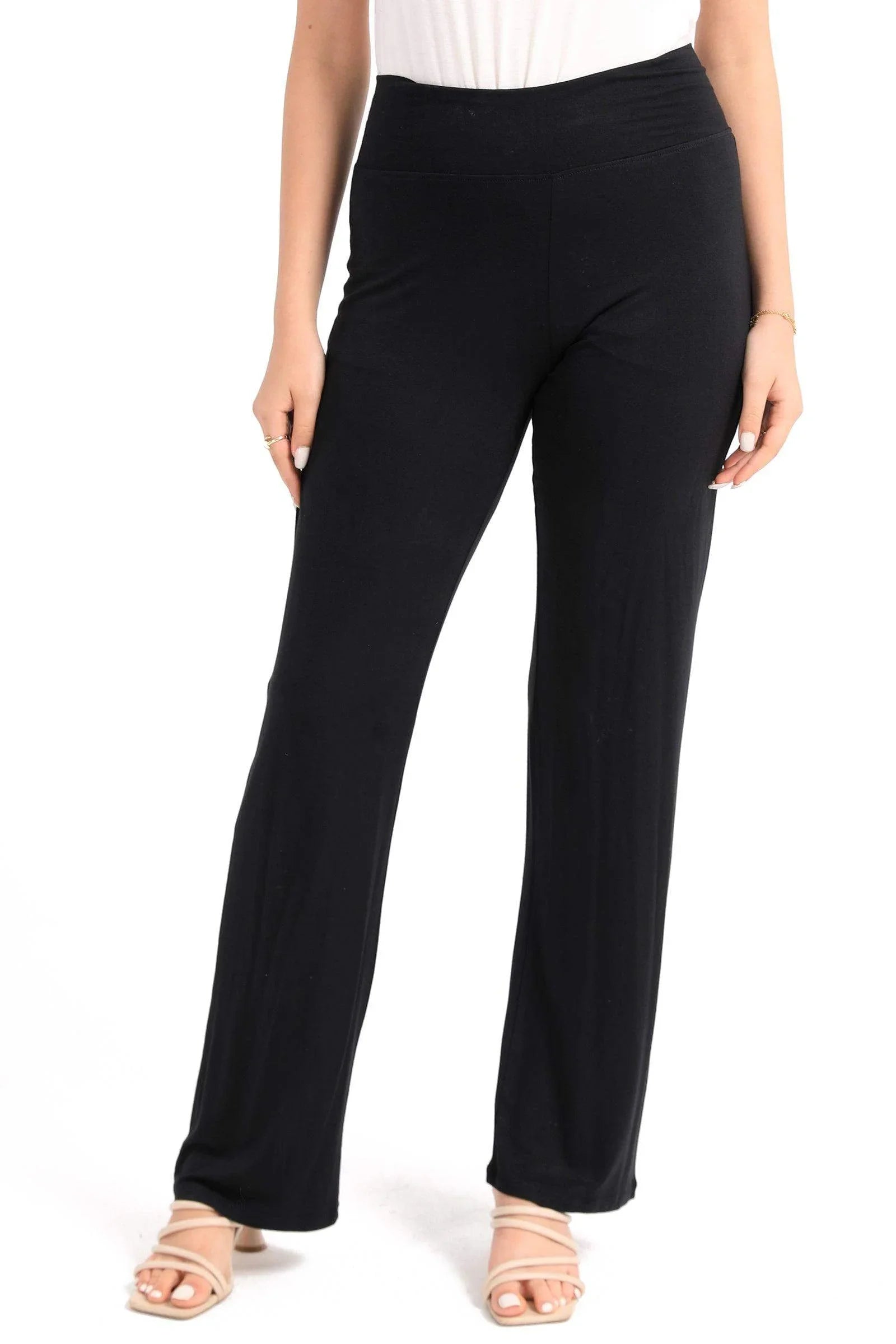 Black Straight Cut Pants - Carina - كارينا