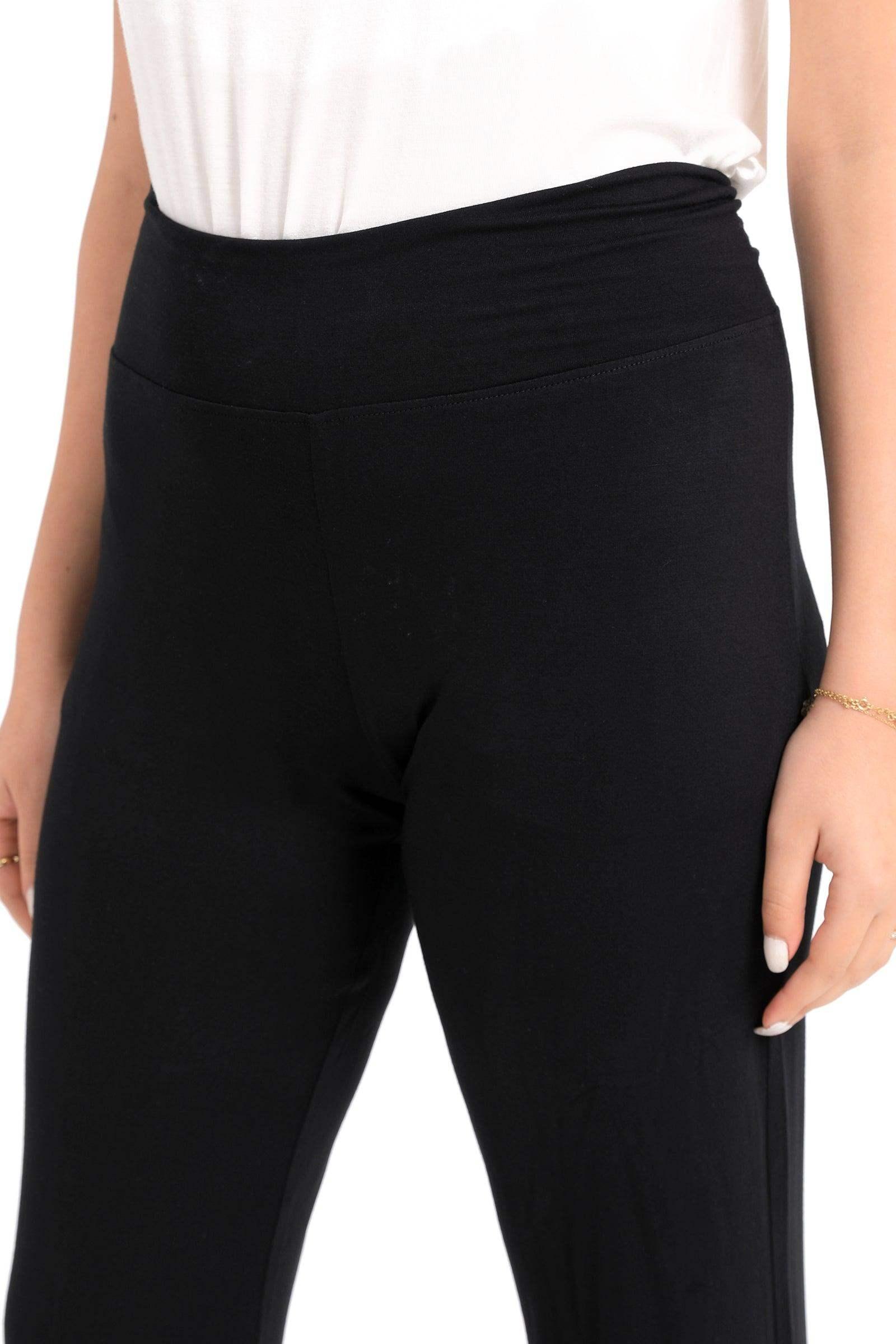 Black Straight Cut Pants - Carina - كارينا