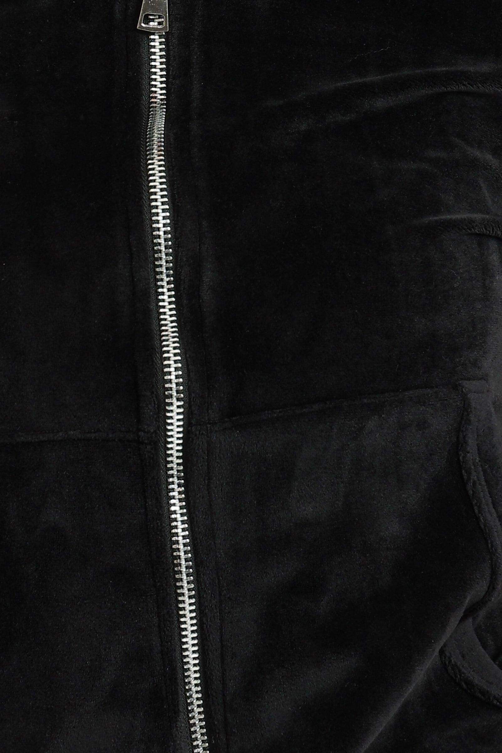 Black Zipper Closure Pyjama Set - Carina - كارينا