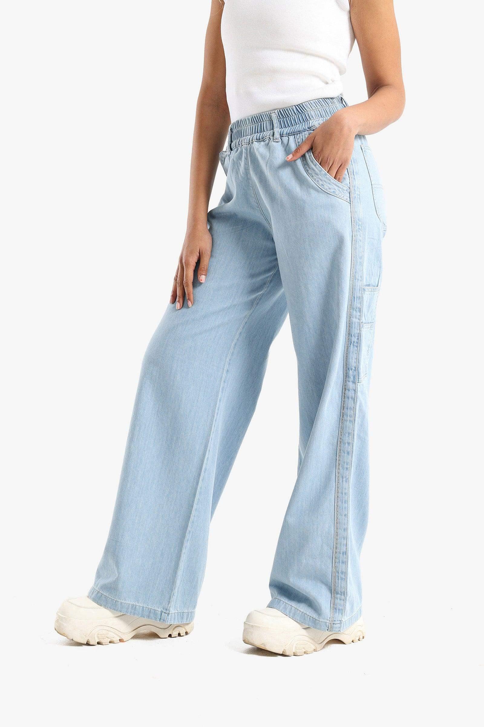 Blue Wide Leg Jeans - Carina - كارينا