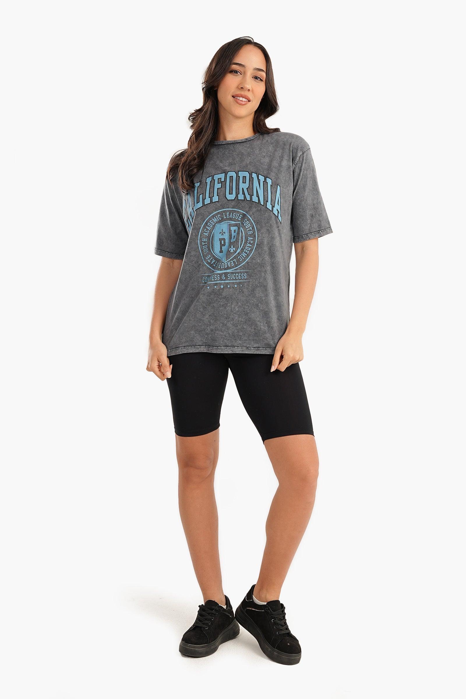 California Printed Lounge T-Shirt - Carina - كارينا