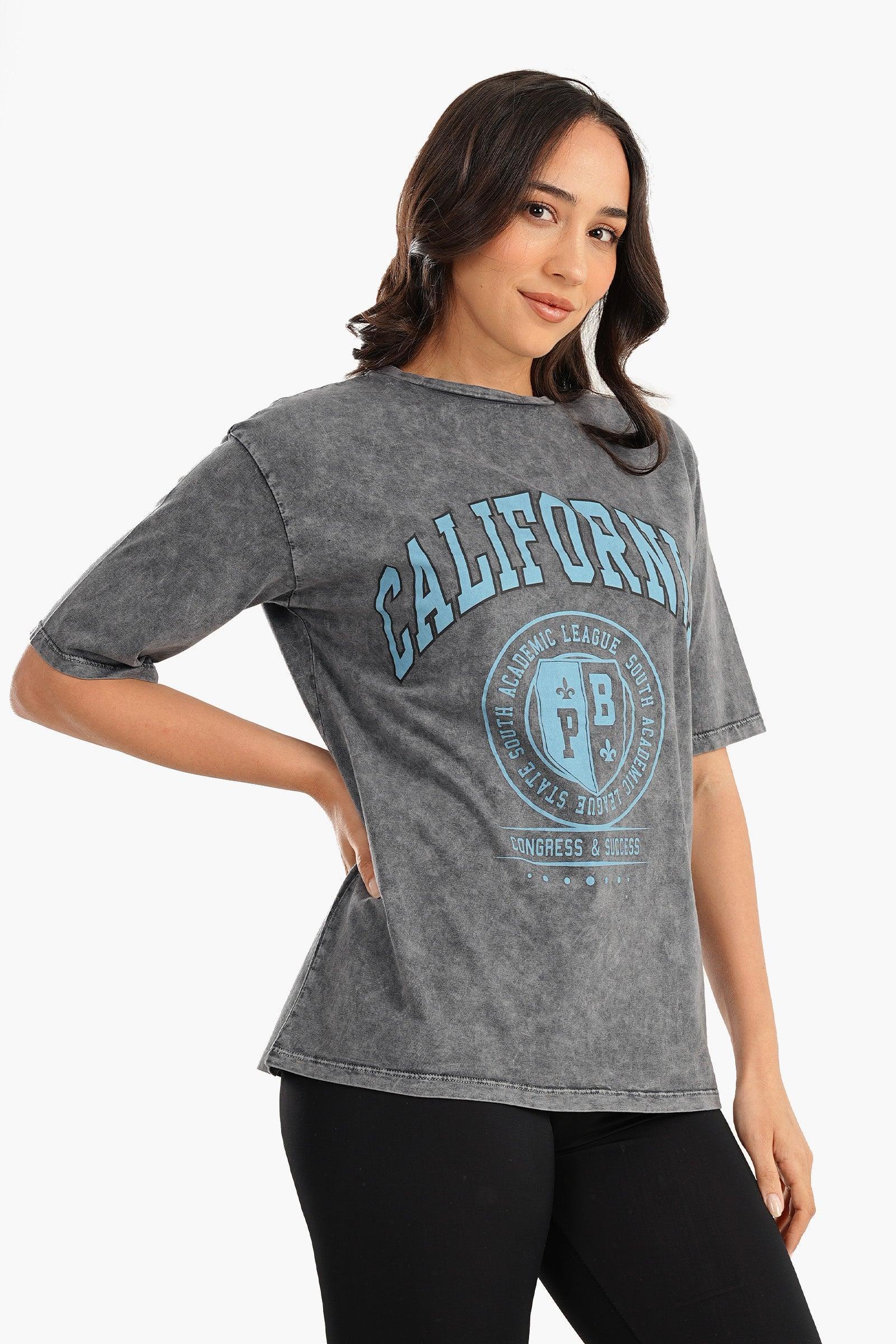 California Printed Lounge T-Shirt - Carina - كارينا