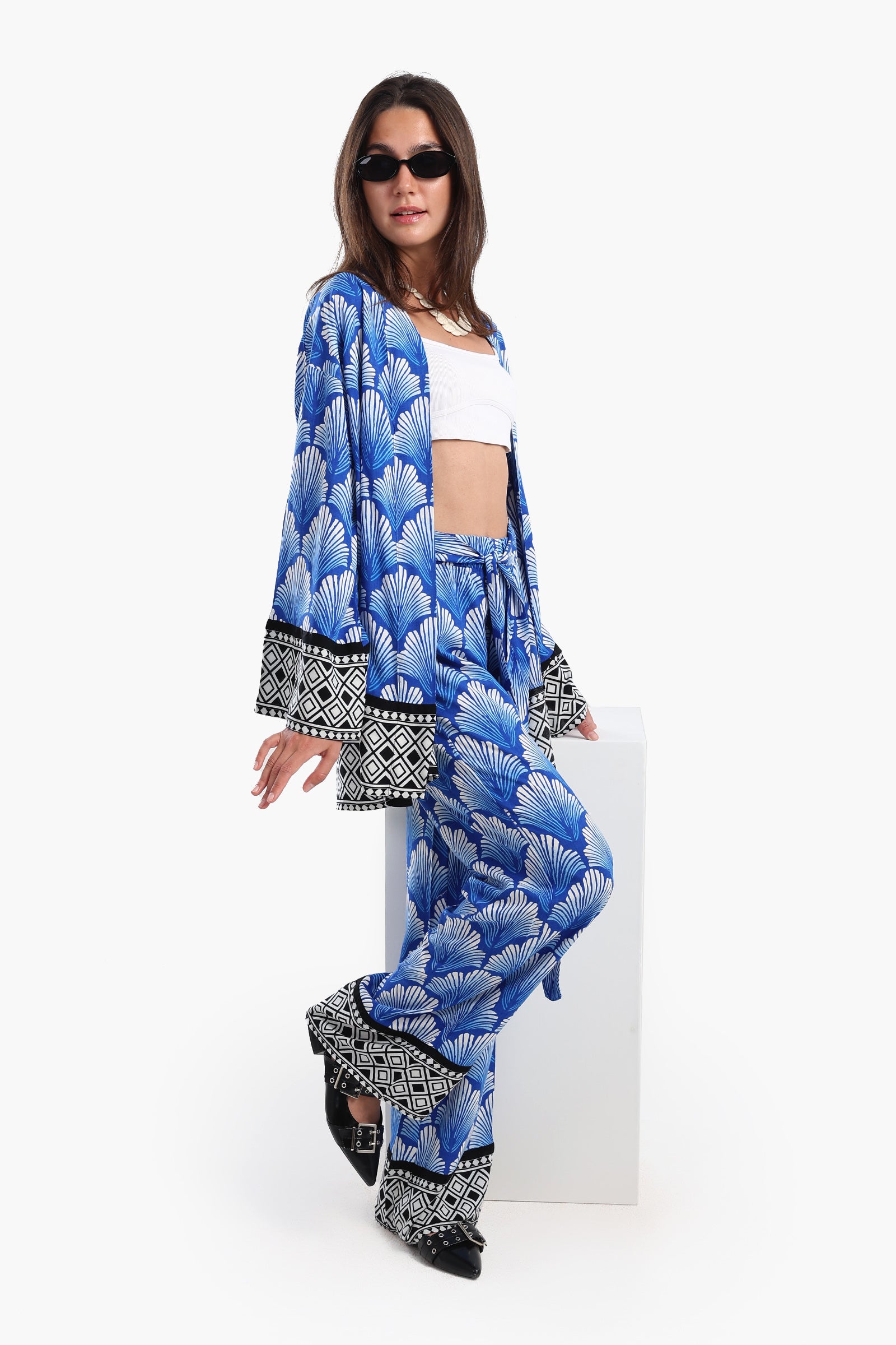 Shell Printed Kimono