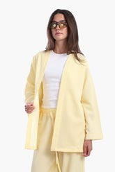 Striped Open Neckline Cardigan