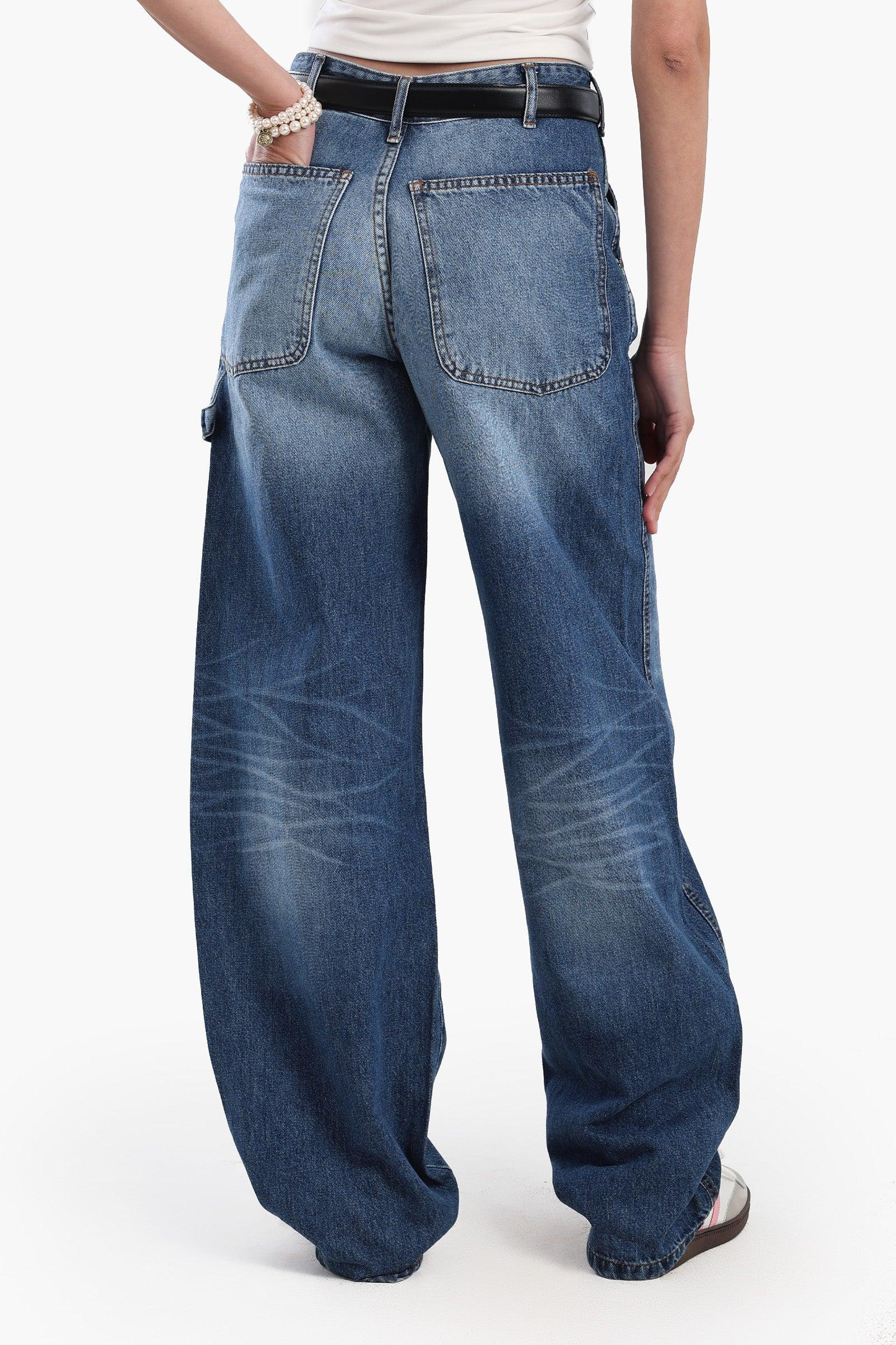 High Waist Washed Jeans