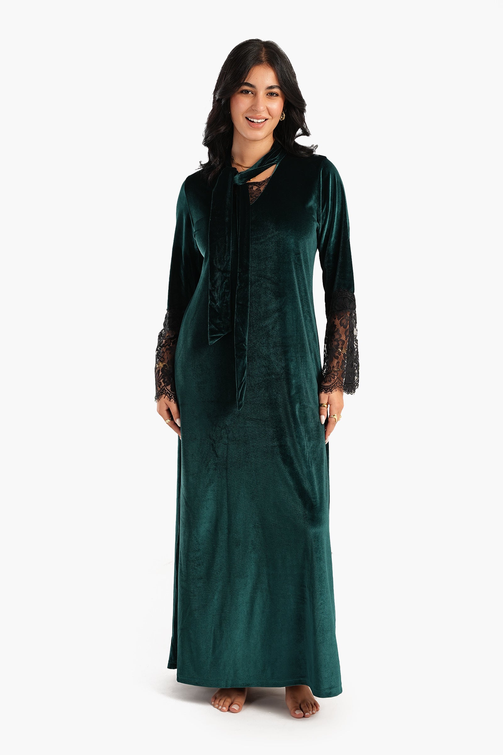 Velvet Lace Maxi Nightgown Carina Wear