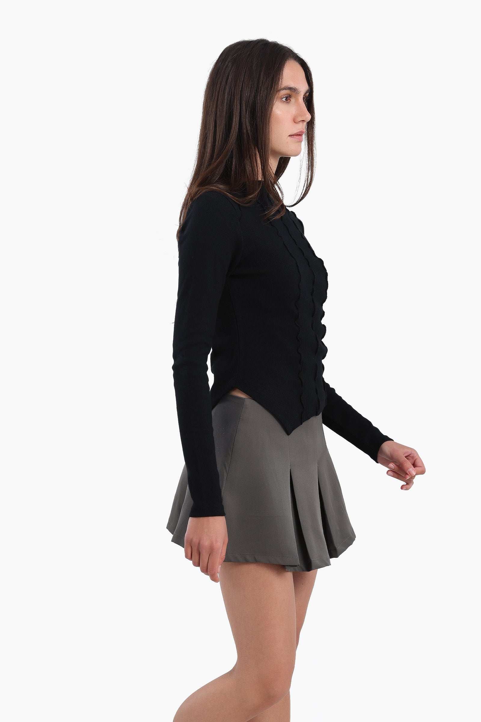 Asymmetrical Frilled Top