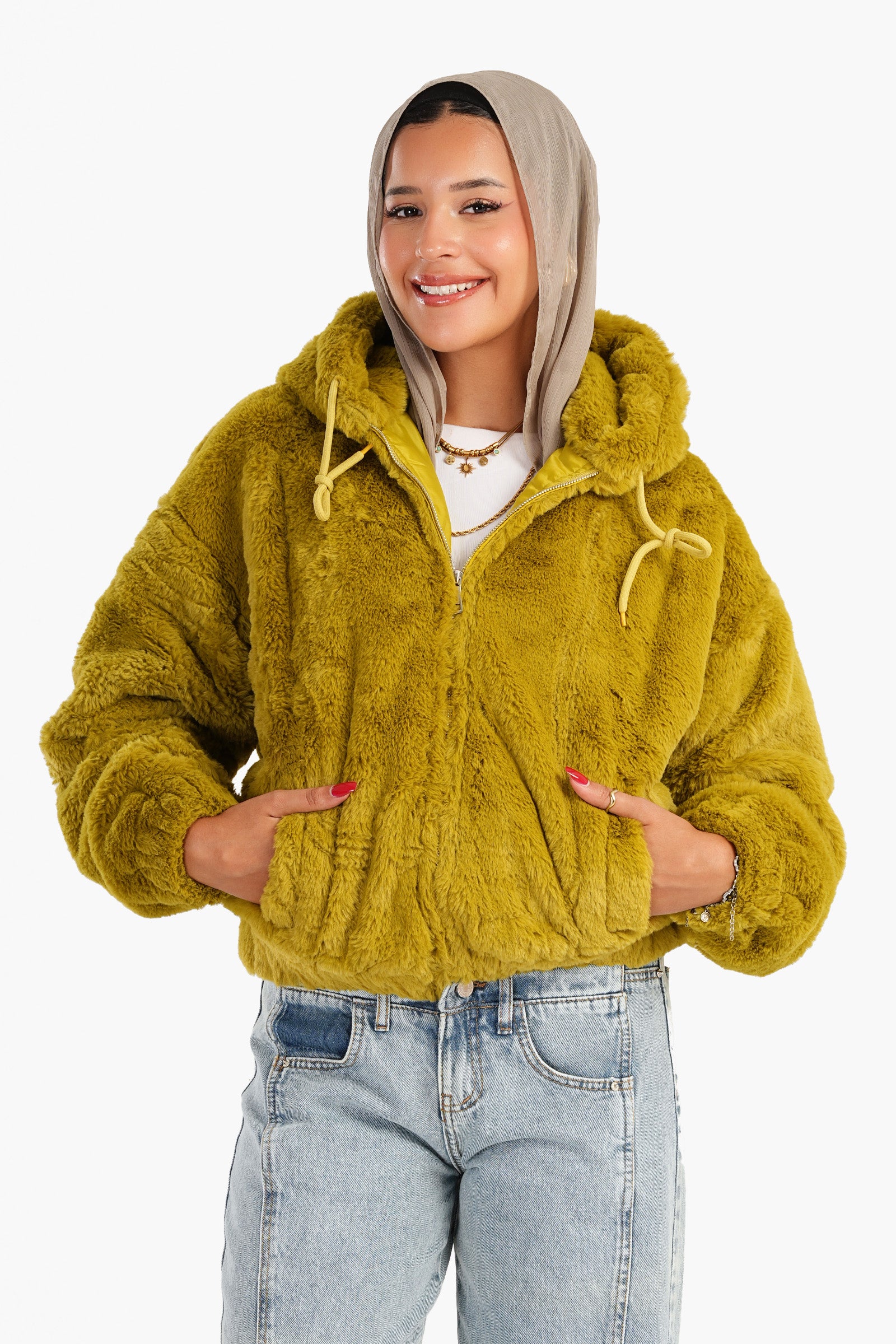 Fluffy bomber jacket hotsell