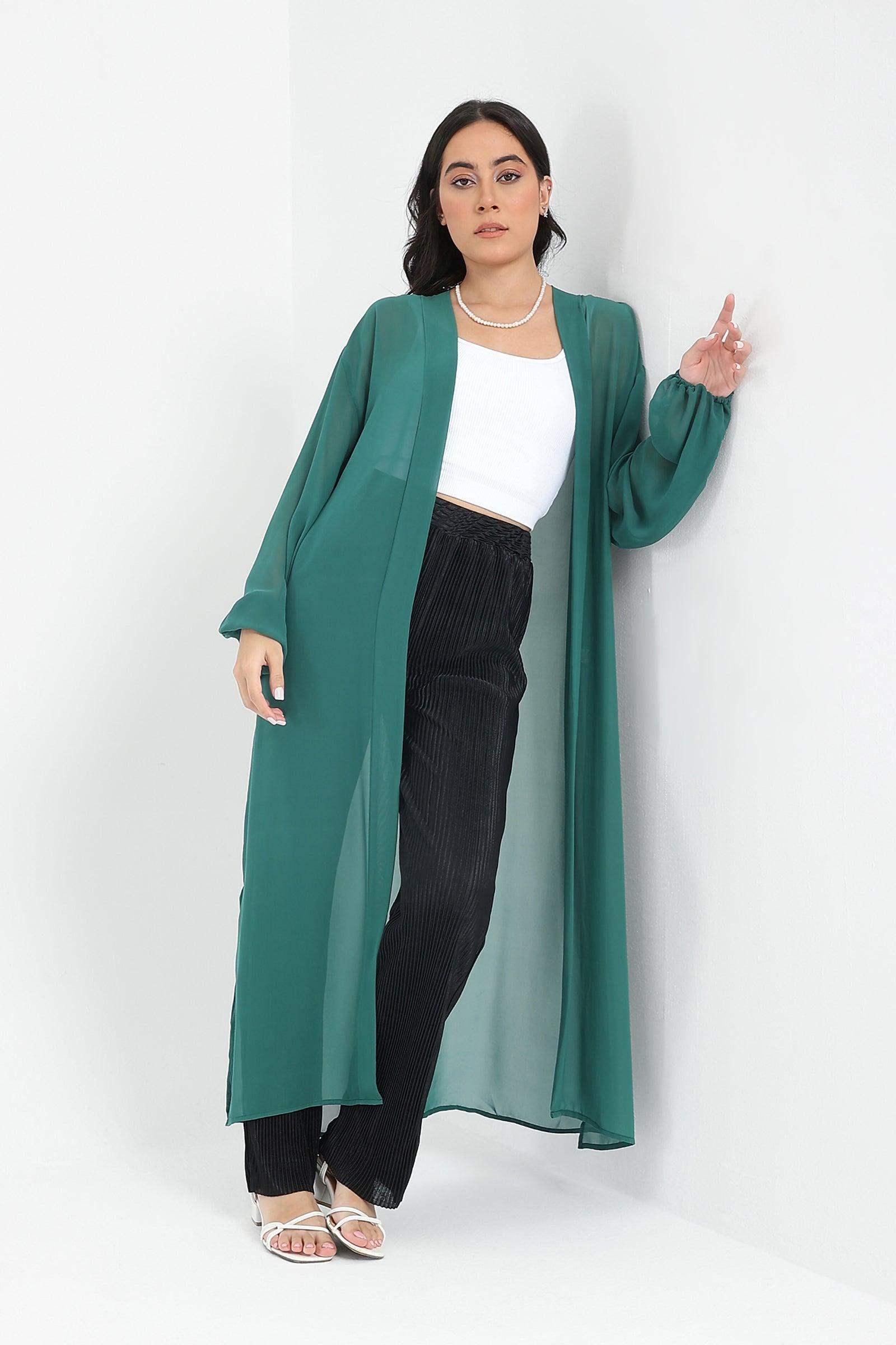 Chiffon Kimono with Side Slits - Carina - كارينا