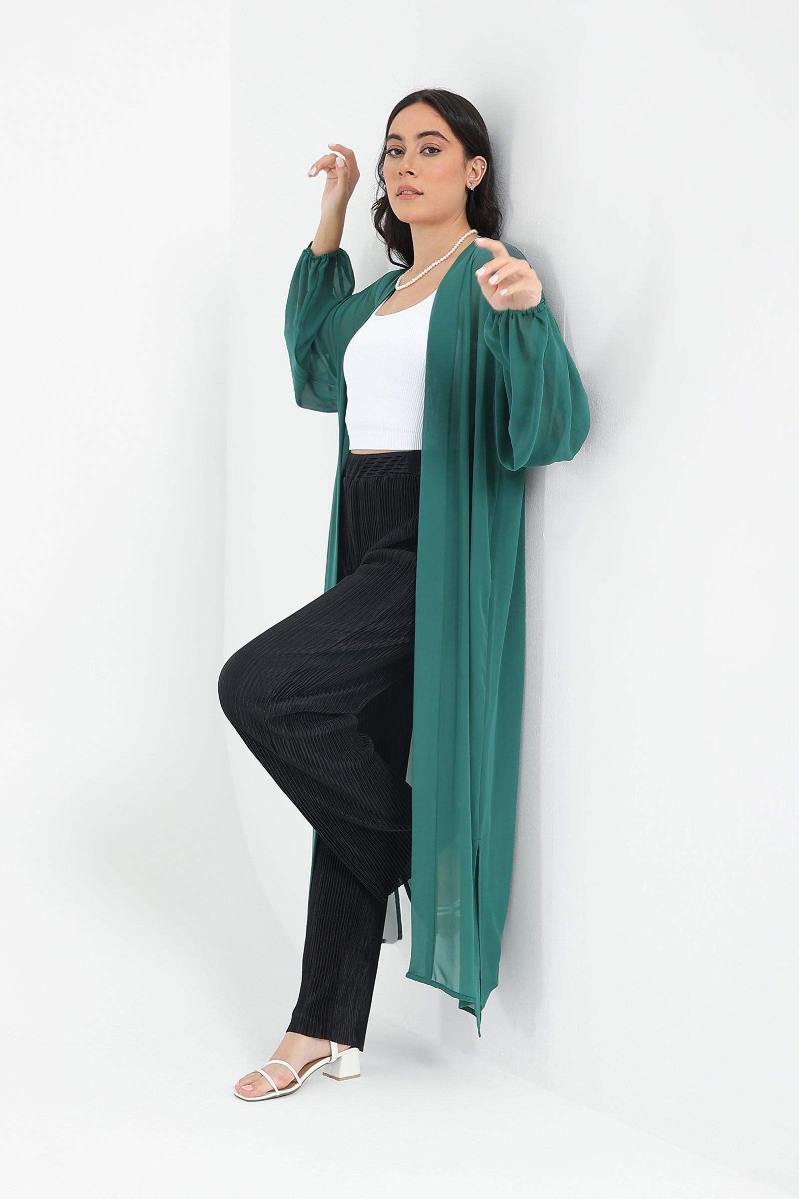 Chiffon Kimono with Side Slits - Carina - كارينا